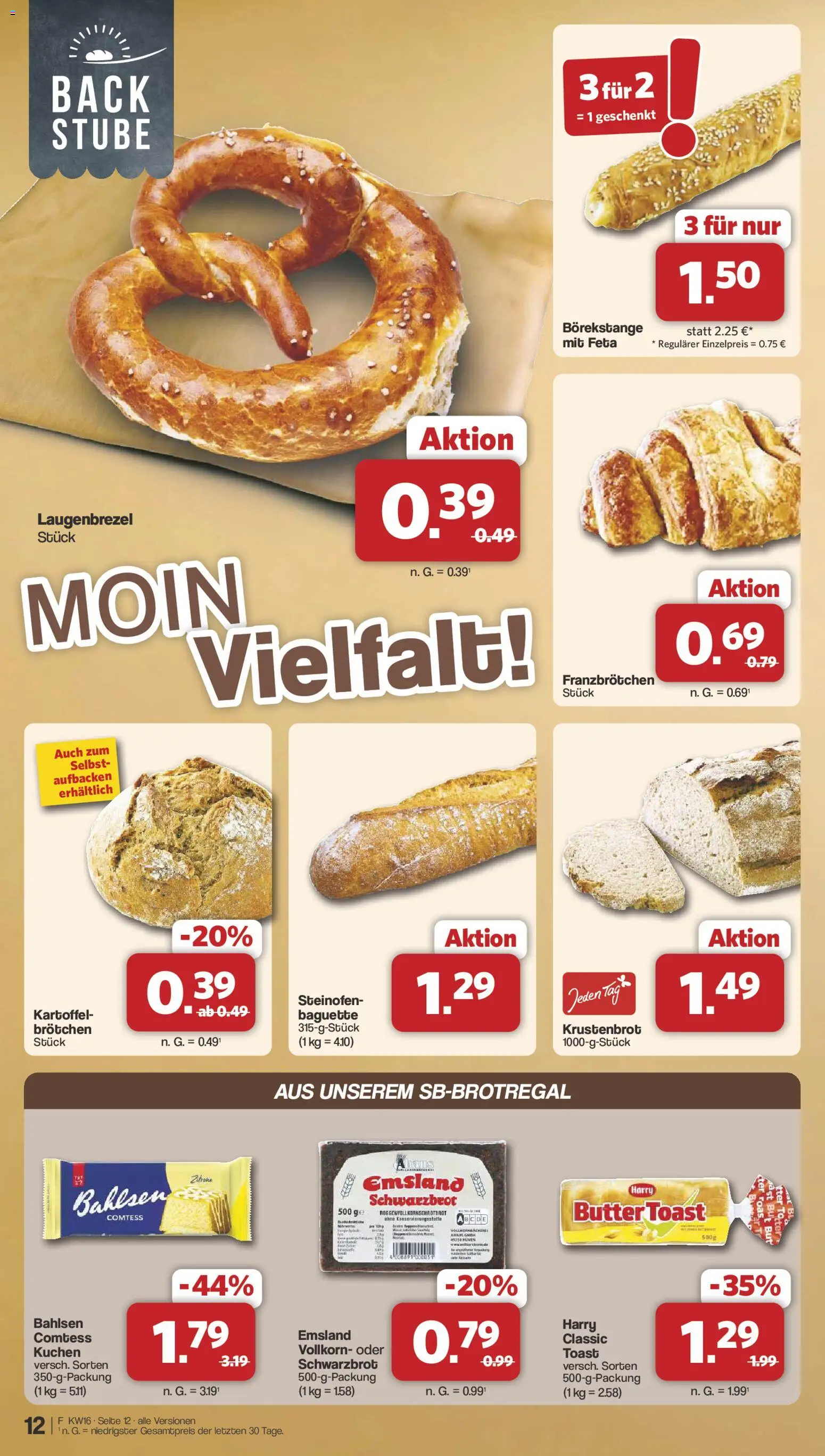 Famila Nordwest Prospekt 	 – gültig ab 13.04.2026 | Seite: 14 | Produkte: Feta, Butter, Toast, Kuchen