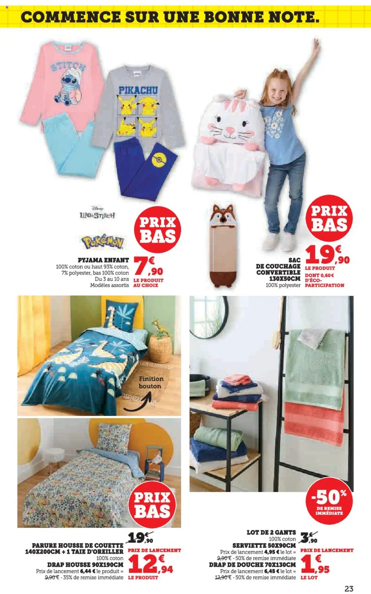  | Page: 23 | Produits: Taie d'oreiller, Housse de couette, Gants, Pyjama
