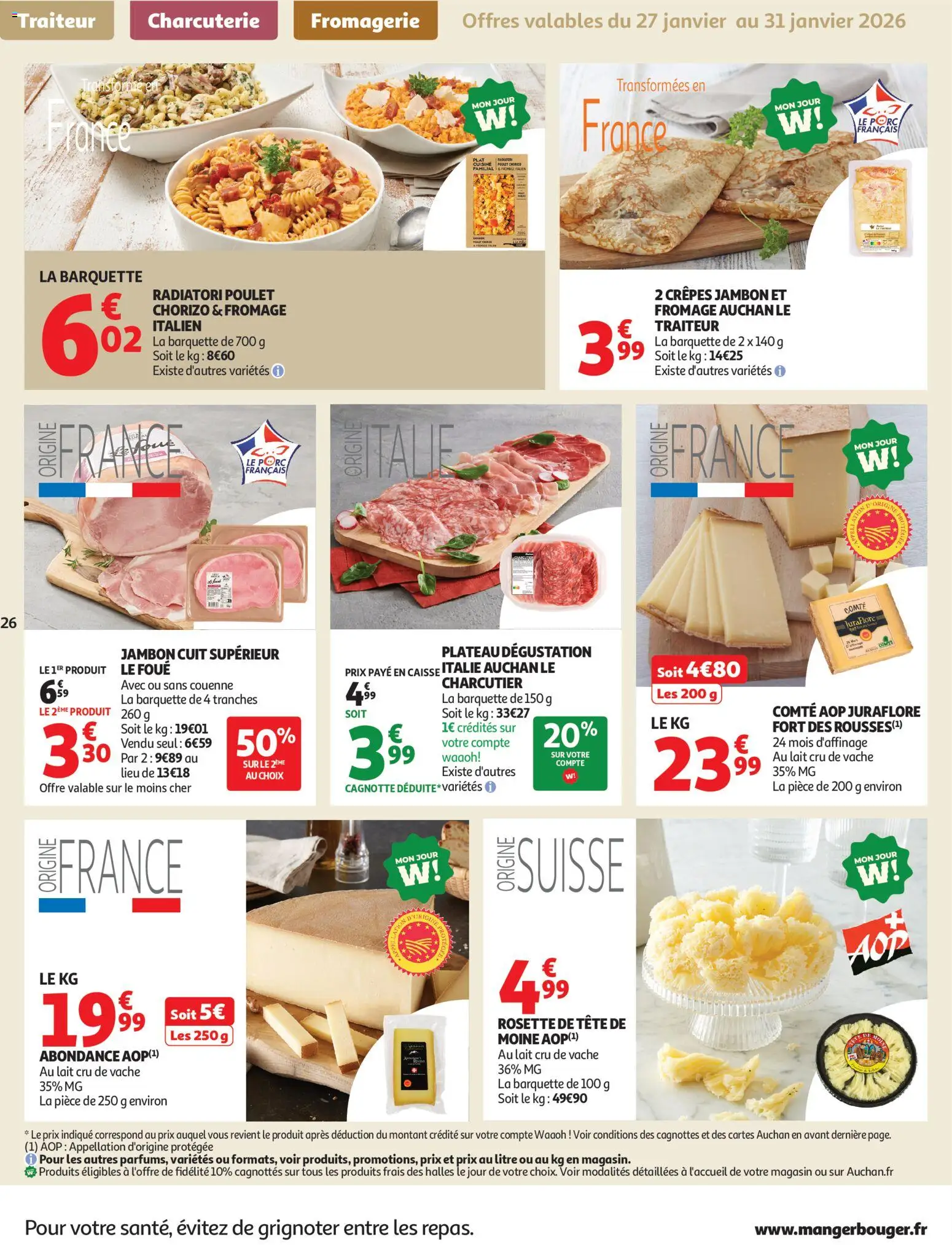 {H1} | Page: 26 | Produits: Chorizo, Lait, Fromage, Porc