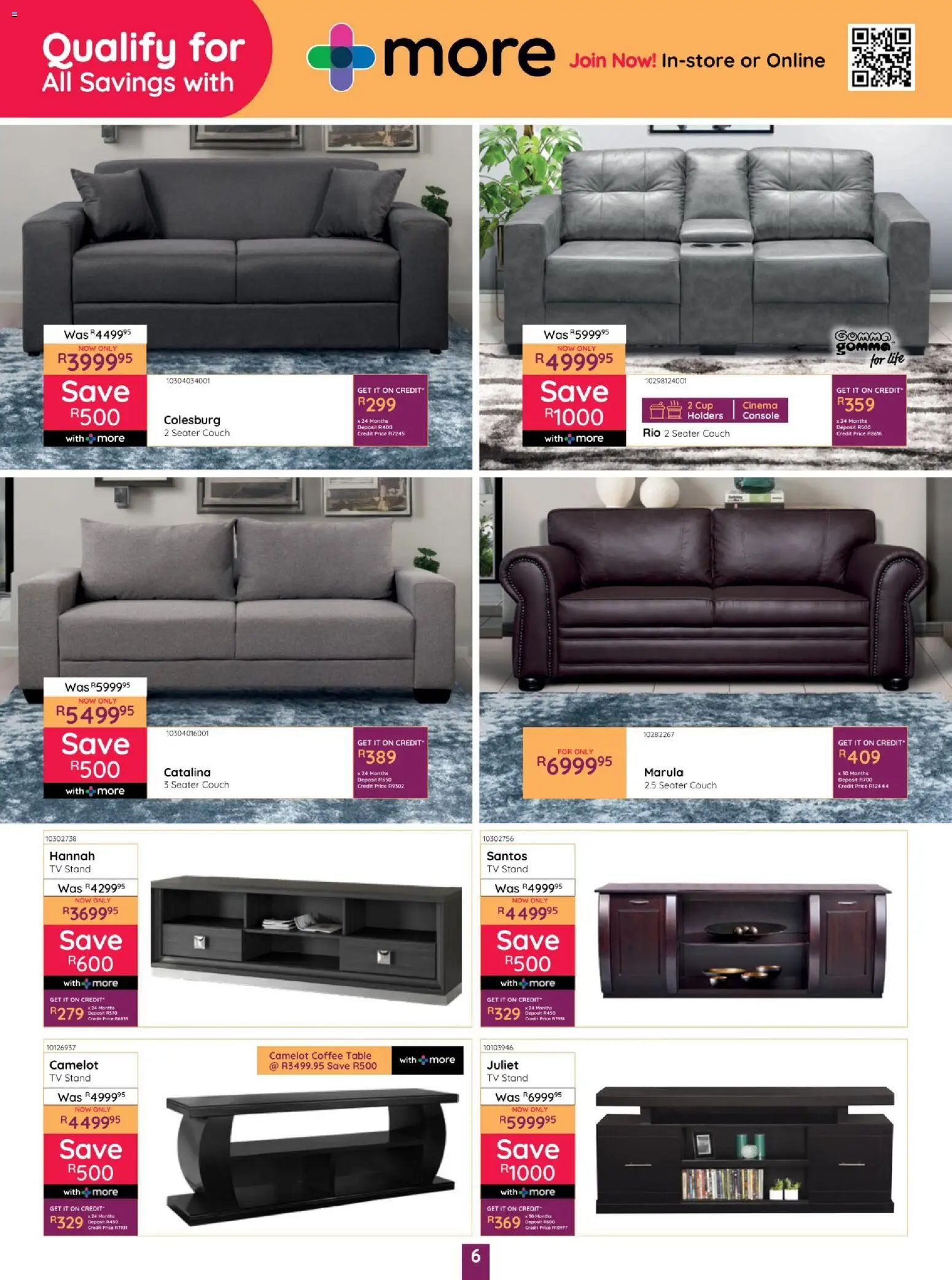 New Bradlows catalogue – valid from 15.01.2026 | Page: 6 | Products: Couch, Coffee table, Table, Coffee