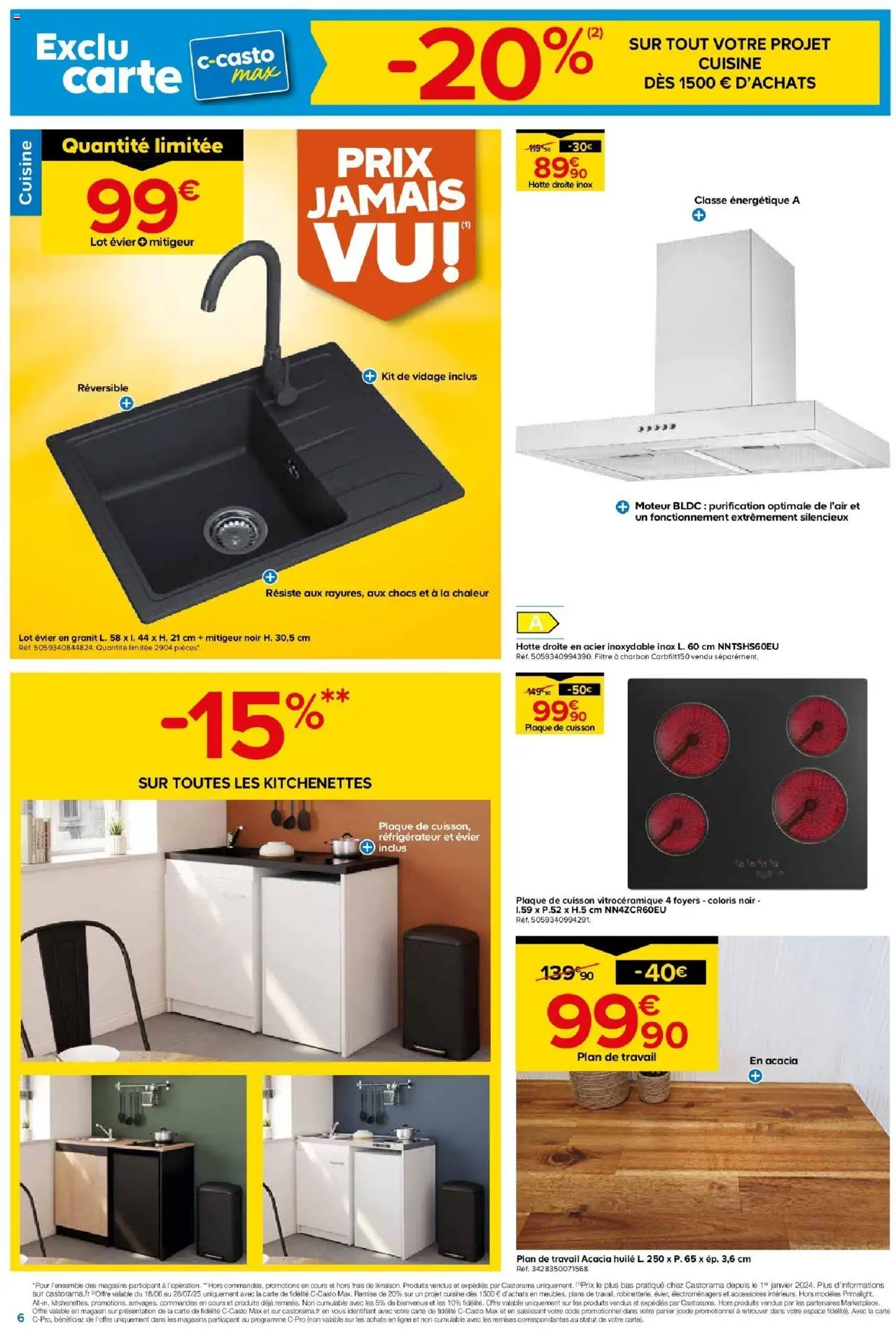  | Page: 6 | Produits: Réfrigérateur, Plaque de cuisson, Panier, Huile