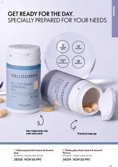 Offer preview "Oriflame Catalogue " | Page: 55 | Products: Tablet, Water, Cap