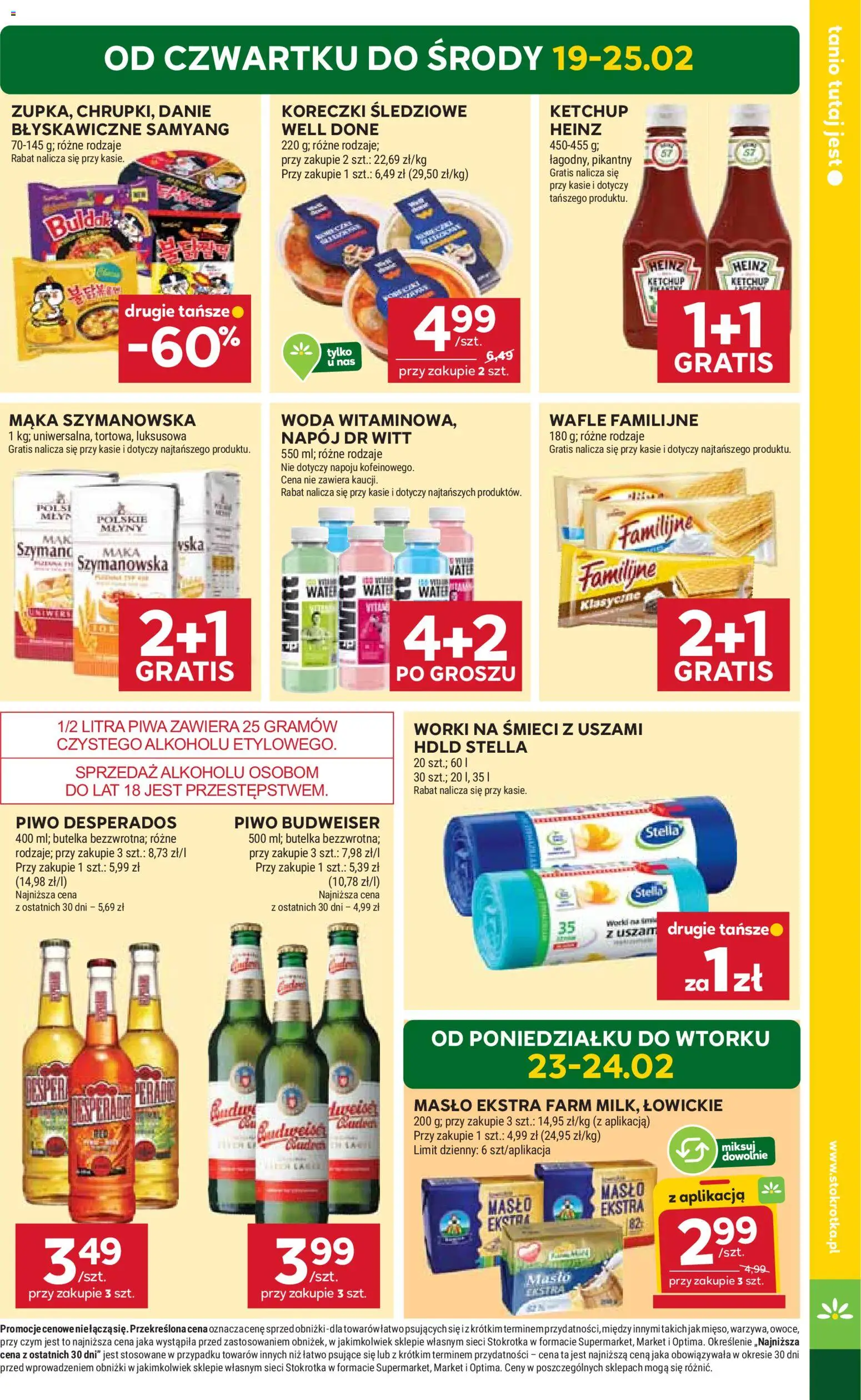 Stokrotka Gazetka - Market od 19.02.2026 | Strona: 5 | Produkty: Ketchup, Stokrotka, Piwo, Woda