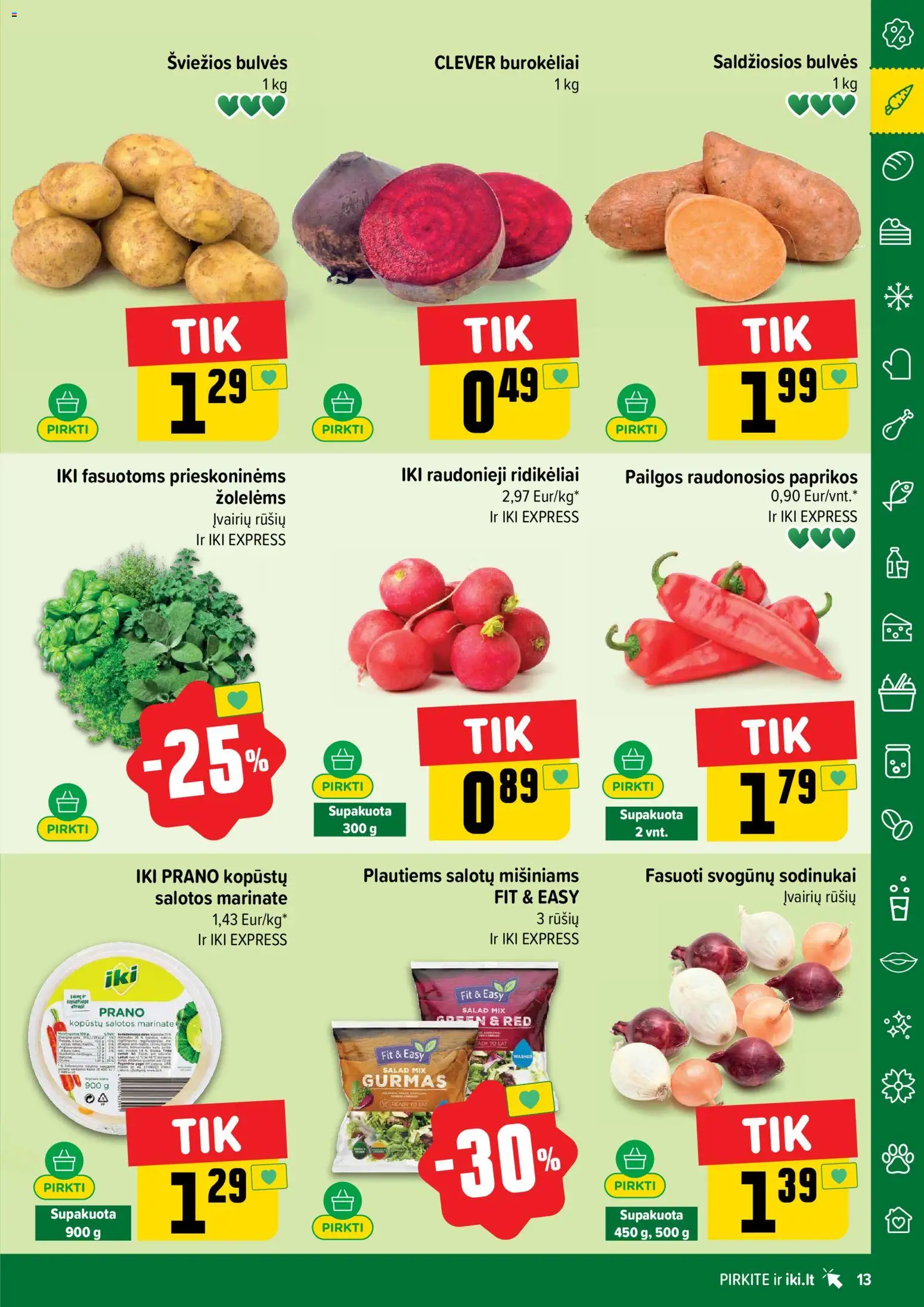 IKI akcijos nuo 02.03.2026 | Puslapis: 13 | Prekių: Salotos, Bulvės