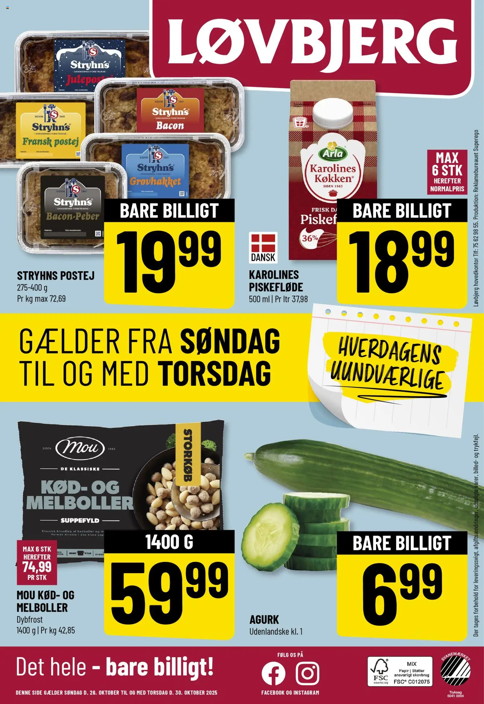 Løvbjerg tilbudsavis – gyldig fra 24.10.2025 | Side: 31 | Produkter: Bacon