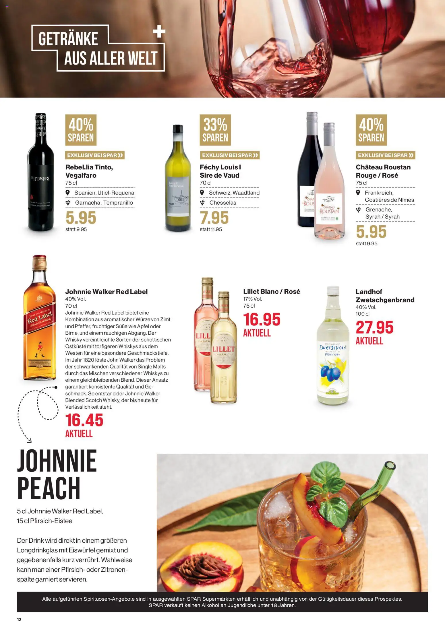 SPAR aktionen – gültig ab 05.03.2026 | Seite: 12 | Produkte: Kammerjunker, Zwetschgen, Rouge, Pfirsich