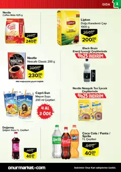 Onur Market Katalog - 02.09.2025 tarihinden itibaren geçerlidir | Sayfa: 3 | Ürünler: Meyve suyu, Meyve, Fanta, Sprite