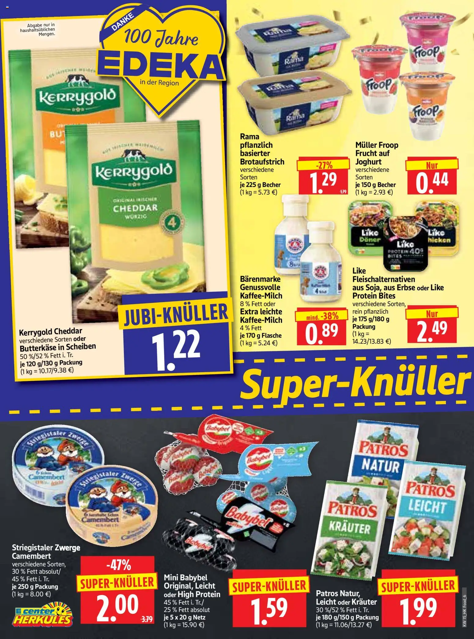 HERKULES Prospekt 	 – gültig ab 07.04.2026 | Seite: 6 | Produkte: Rama, Joghurt, Patros, Babybel