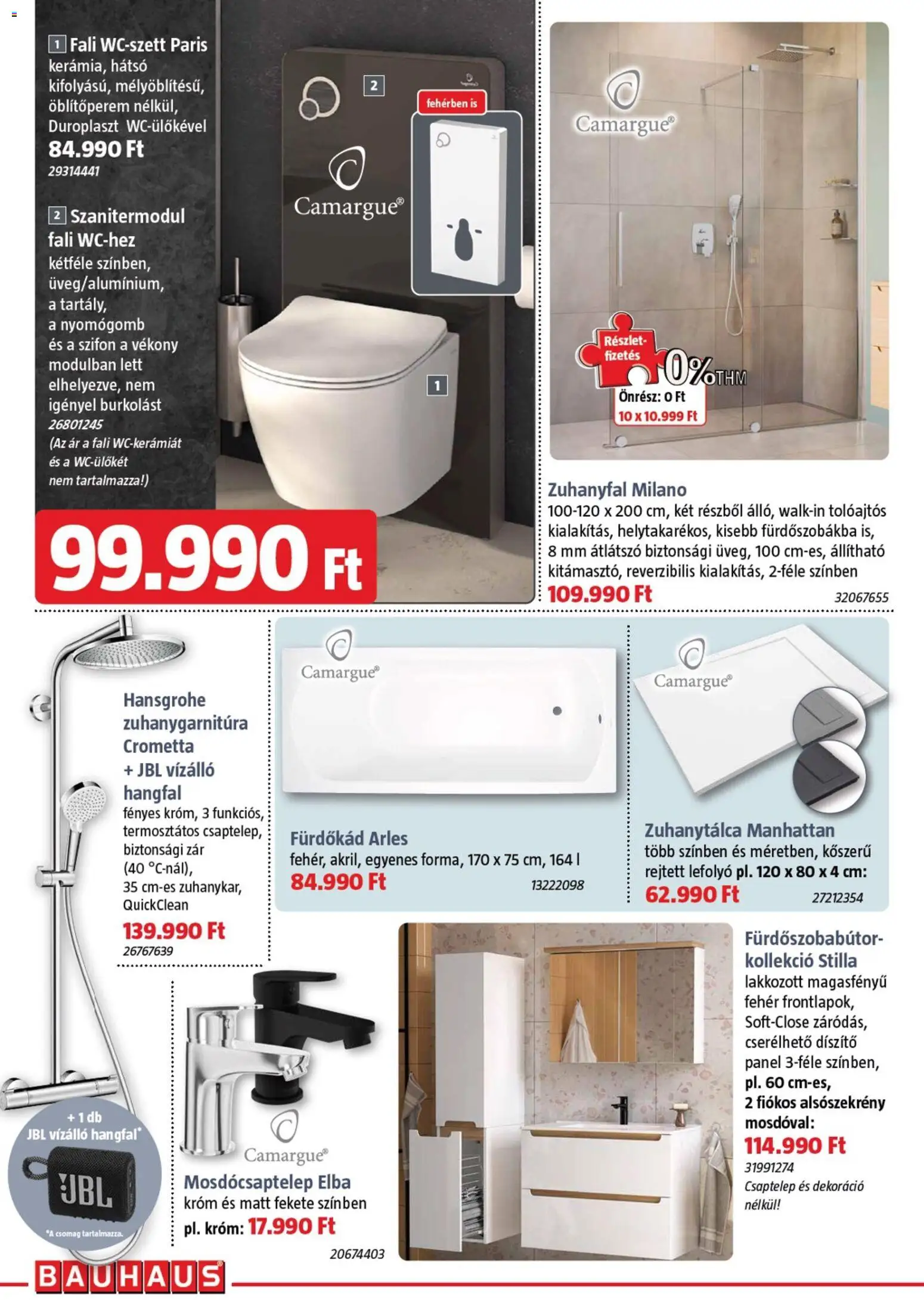 Bauhaus akciós ujság - amely érvényes a következő dátumtól: 02.04.2026 | Oldal: 24 | Termékek: Csaptelep, Fürdőkád, Dekoráció
