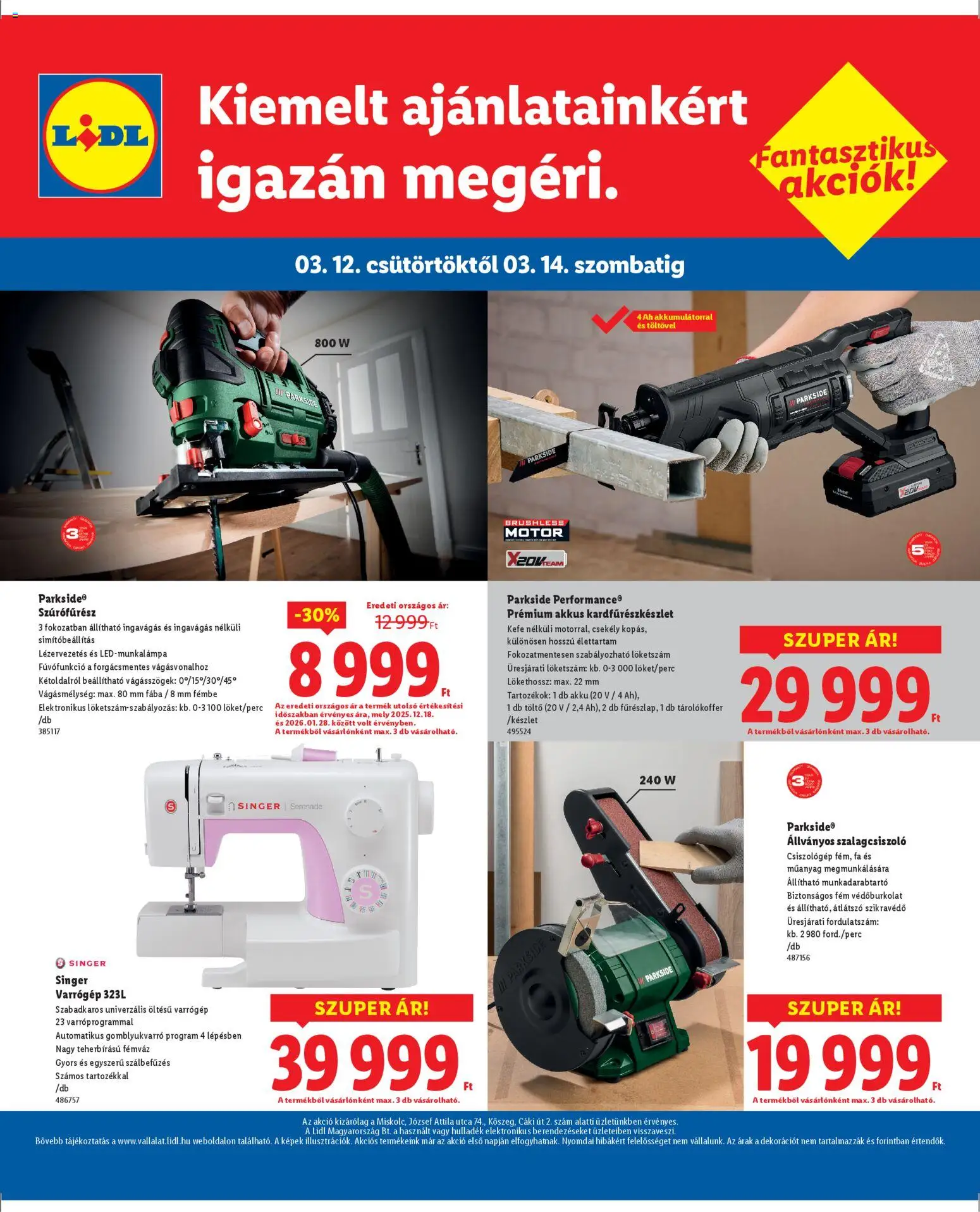 Lidl akciós ujság - amely érvényes a következő dátumtól: 12.03.2026 | Oldal: 4 | Termékek: Parkside, Szúrófűrész, Töltő, Kefe