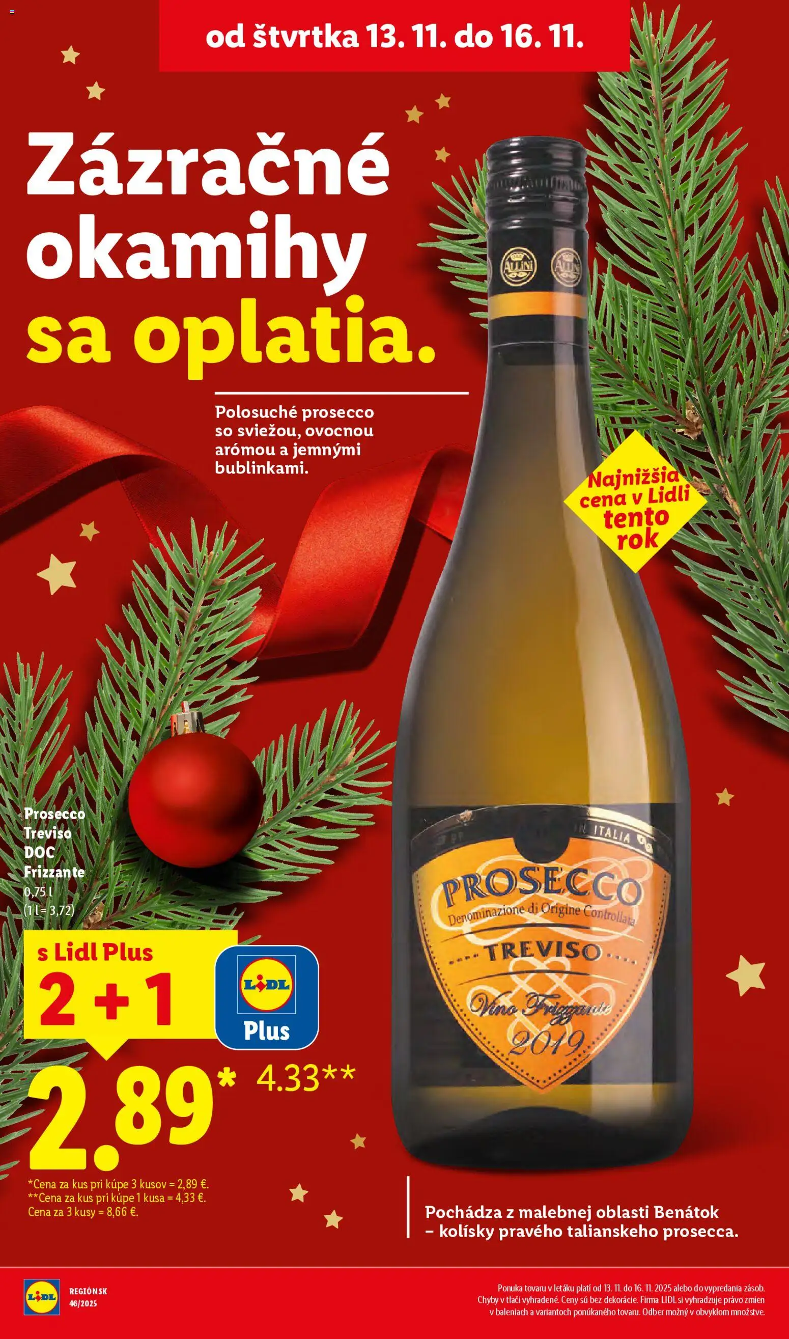 Nové Lidl akcie – leták je platný od 10.11.2025 | Strana: 68 | Produkty: Prosecco