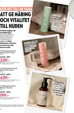 Wellosophy Smooth & Balance Gel-Serum, 50 ml. Hjälper till att synbart minska tecken på åldrande, inklusive fina linjer, rynkor och matt hy - Förhandsvisning av reklamblad från butik Oriflame aktuell från 08.10.2025 | Sida: 10