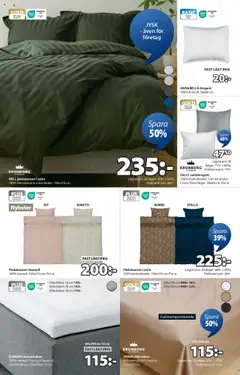 JYSK reklamblad aktuell från 18.08.2025 | Sida: 6 | Produkter: Sängöverkast, Bordstablett, Pläd, Matta