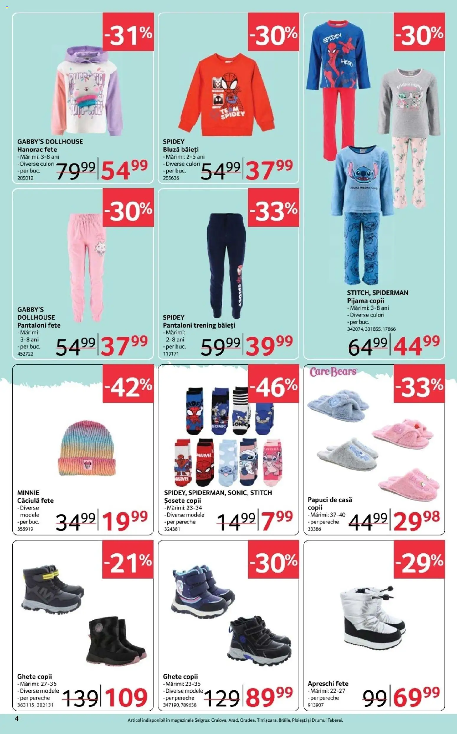 Noul catalog Selgros – valabil de la 23.01.2026 | Pagină: 4 | Produse: Bluză, Keşe, Ghete, Papuci