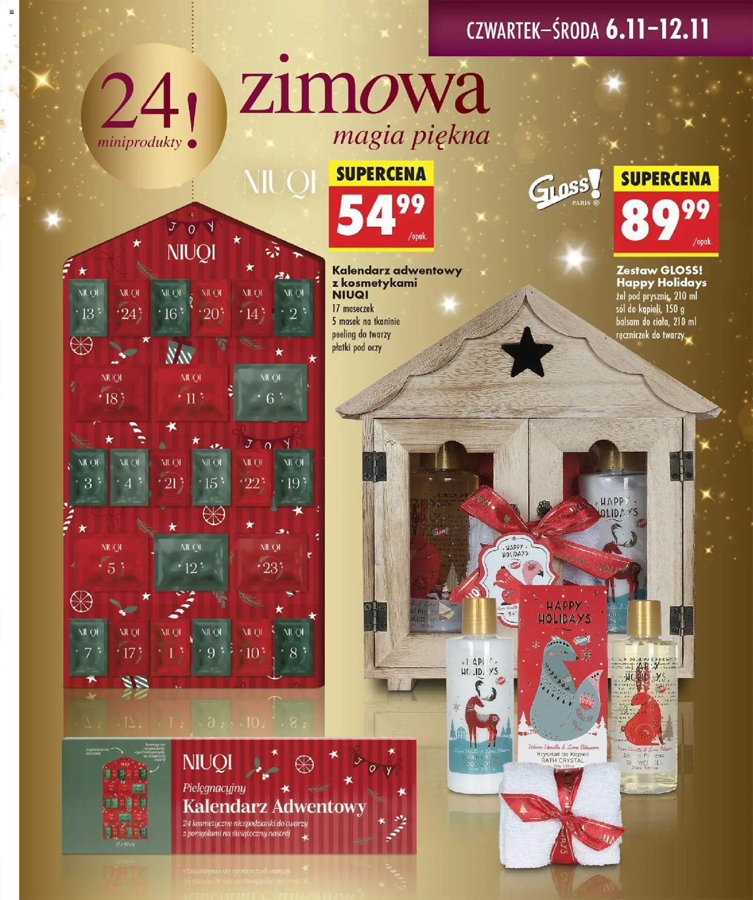 Biedronka gazetka - Twoje piękne strony od 06.11.2025 | Strona: 11 | Produkty: Kalendarz adwentowy, Kalendarz, Peeling, Płatki