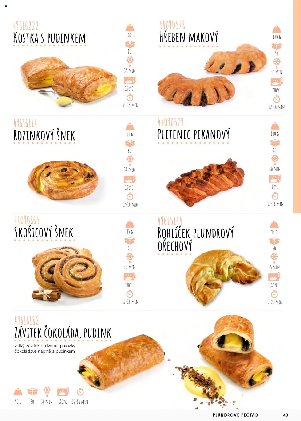Jip katalog - Pečivo 2025 od 01.01.2025 | Strana: 43 | Produkty: Pečivo, Croissant, Hřeben