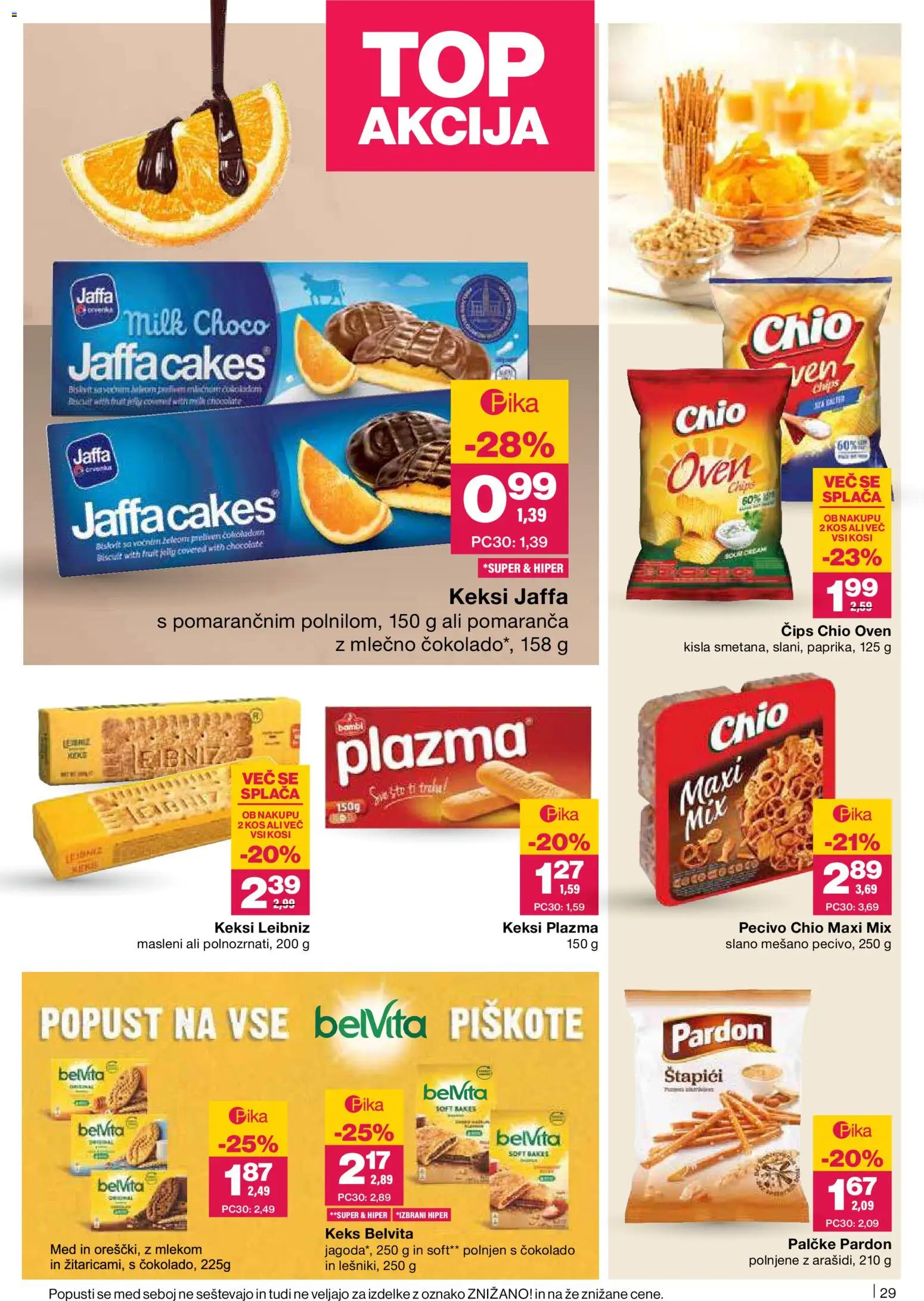Novi Mercator katalog ponudbe – veljaven od 08.01.2026 | Stran: 29 | Izdelki: Keksi, Kos, Cips