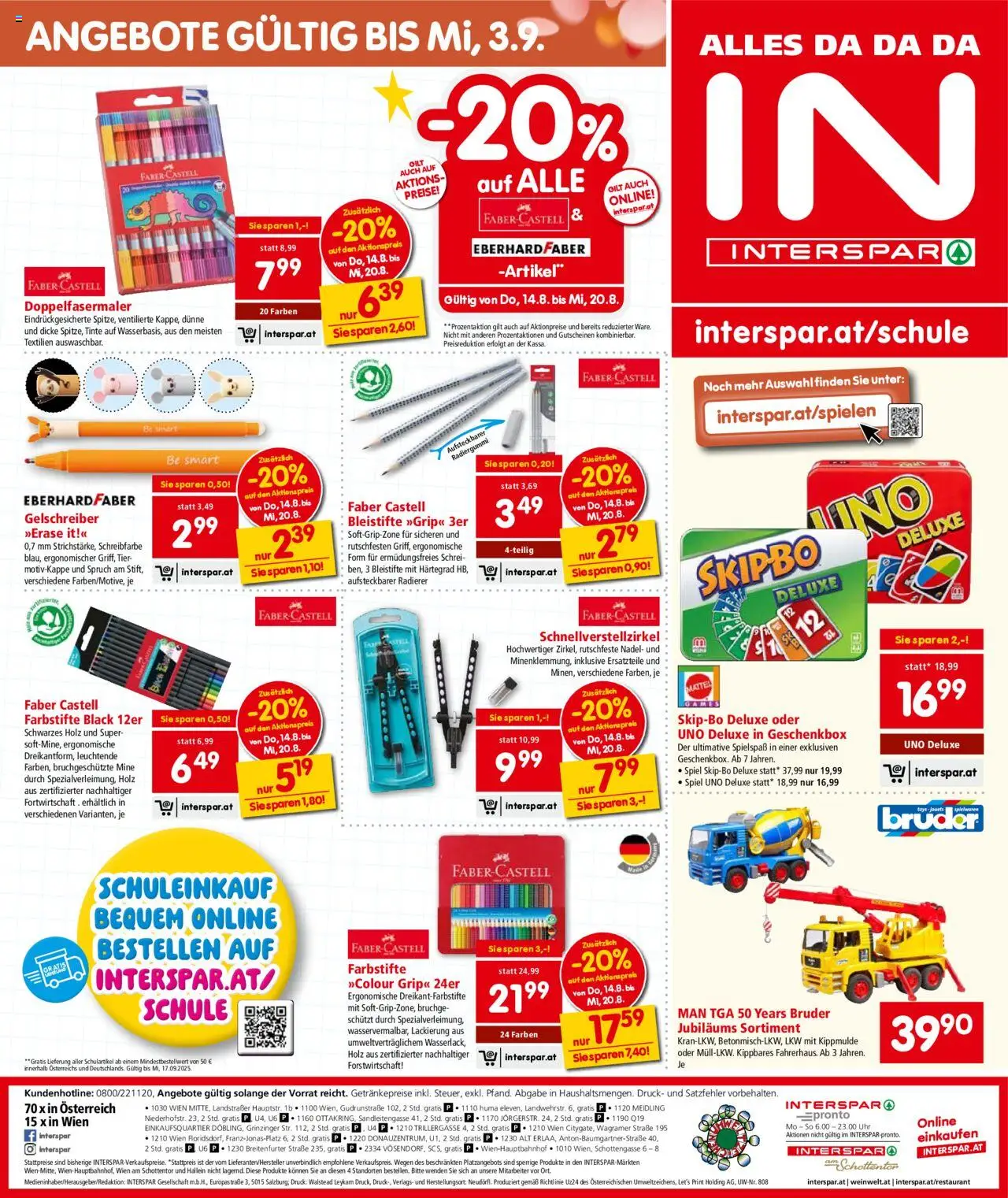 Interspar Flugblatt - Wien gültig ab 14.08.2025 | Seite: 20 | Produkte: Uhr, Spiel