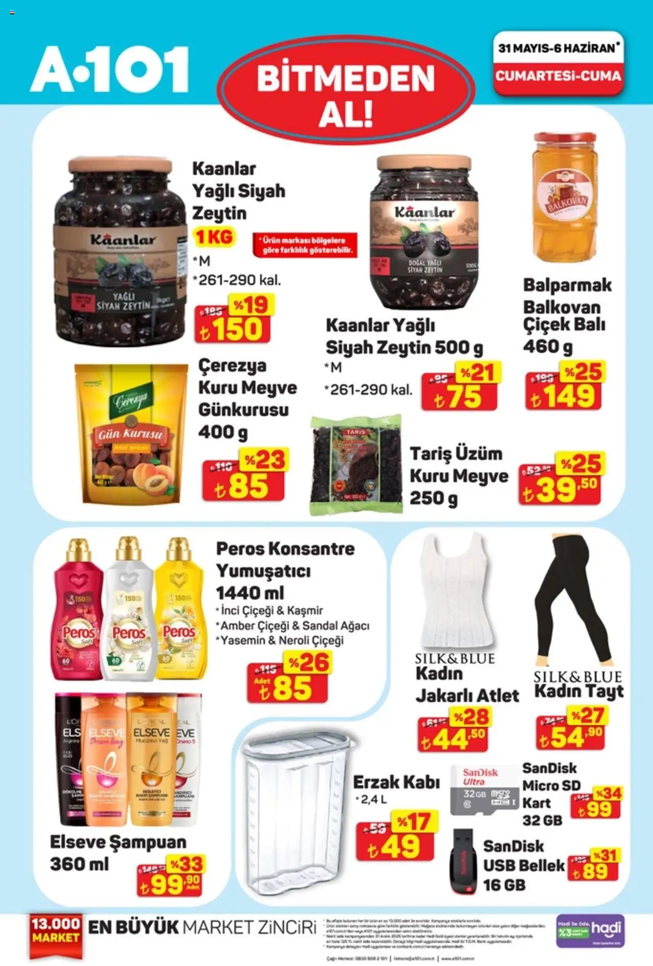 A101 Katalog - 31.05.2025 tarihinden itibaren geçerlidir | Sayfa: 7 | Ürünler: Şampuan, Meyve, Zeytin, USB