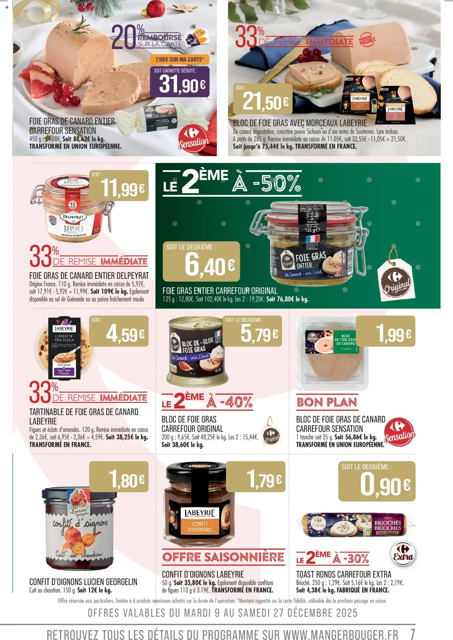 {H1} | Page: 7 | Produits: Gras de canard entier, Foie gras de canard entier, Sel, Poivre