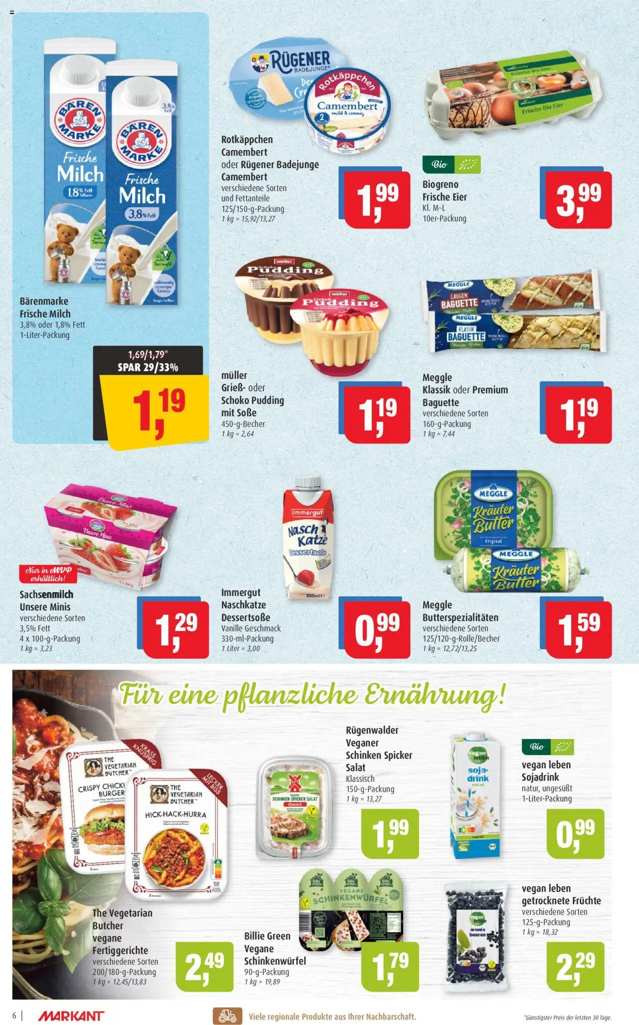 Markant Prospekt 	 - gültig ab dem 25.08.2025 | Seite: 6 | Produkte: Eier, Baguette, Soße, Fertiggerichte