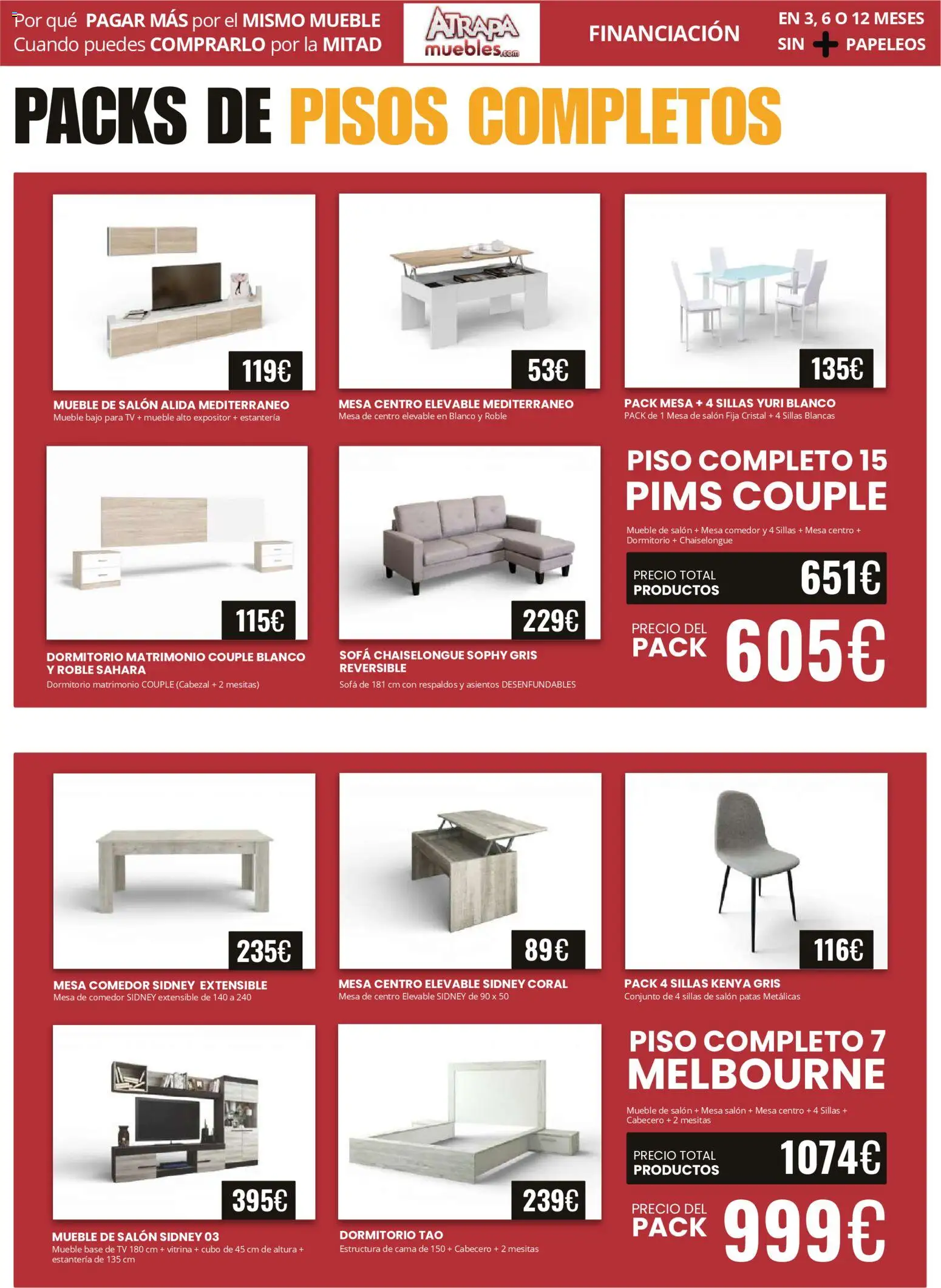 Atrapa Muebles folleto │ válido desde el 01.04.2026 | Página: 2 | Productos: Cama, Sofá, Mesa