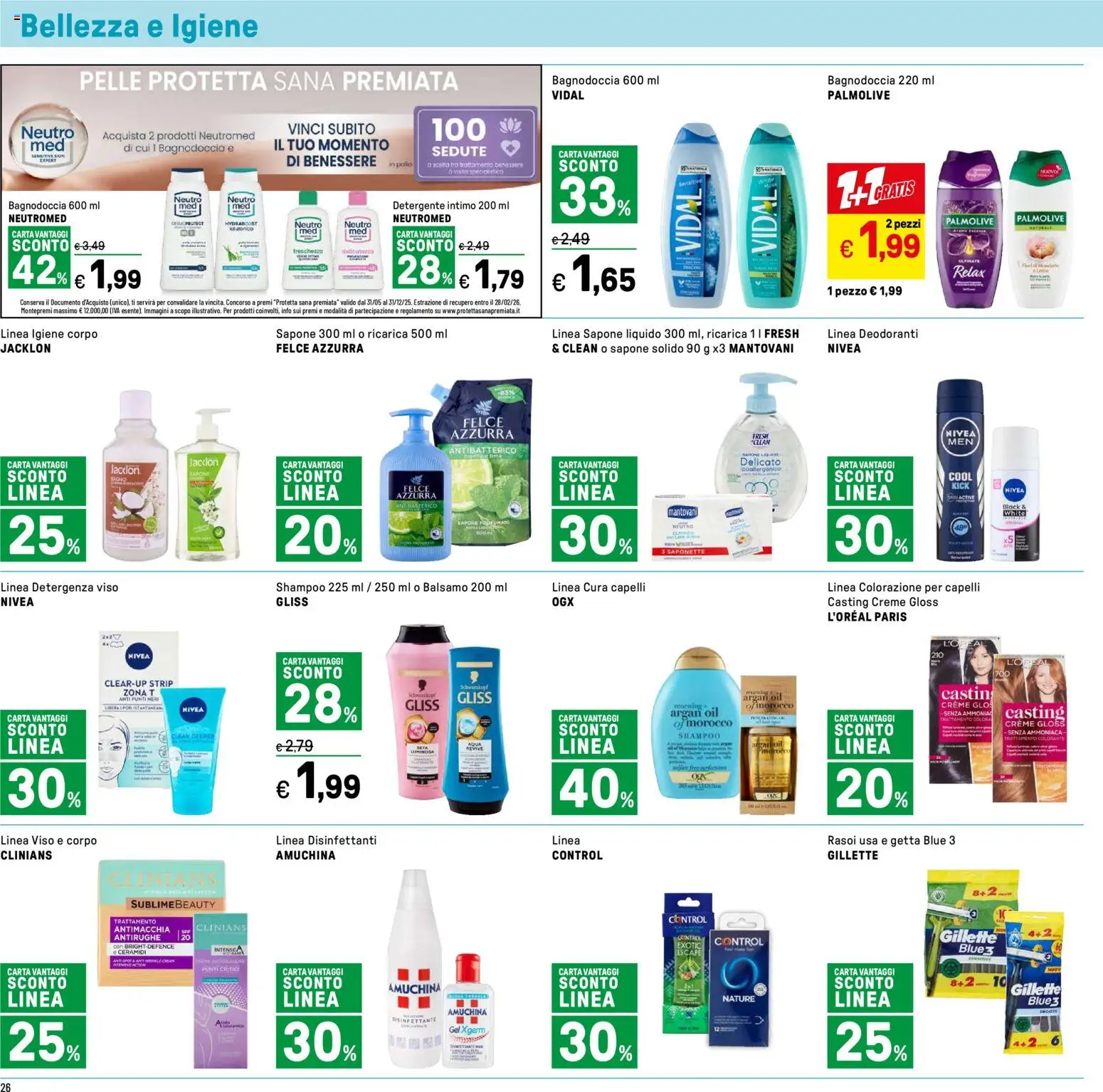 Volantino Iper del 24.10.2025 | Pagina: 26 | Prodotti: Shampoo, Sapone, Detergente, Intimo