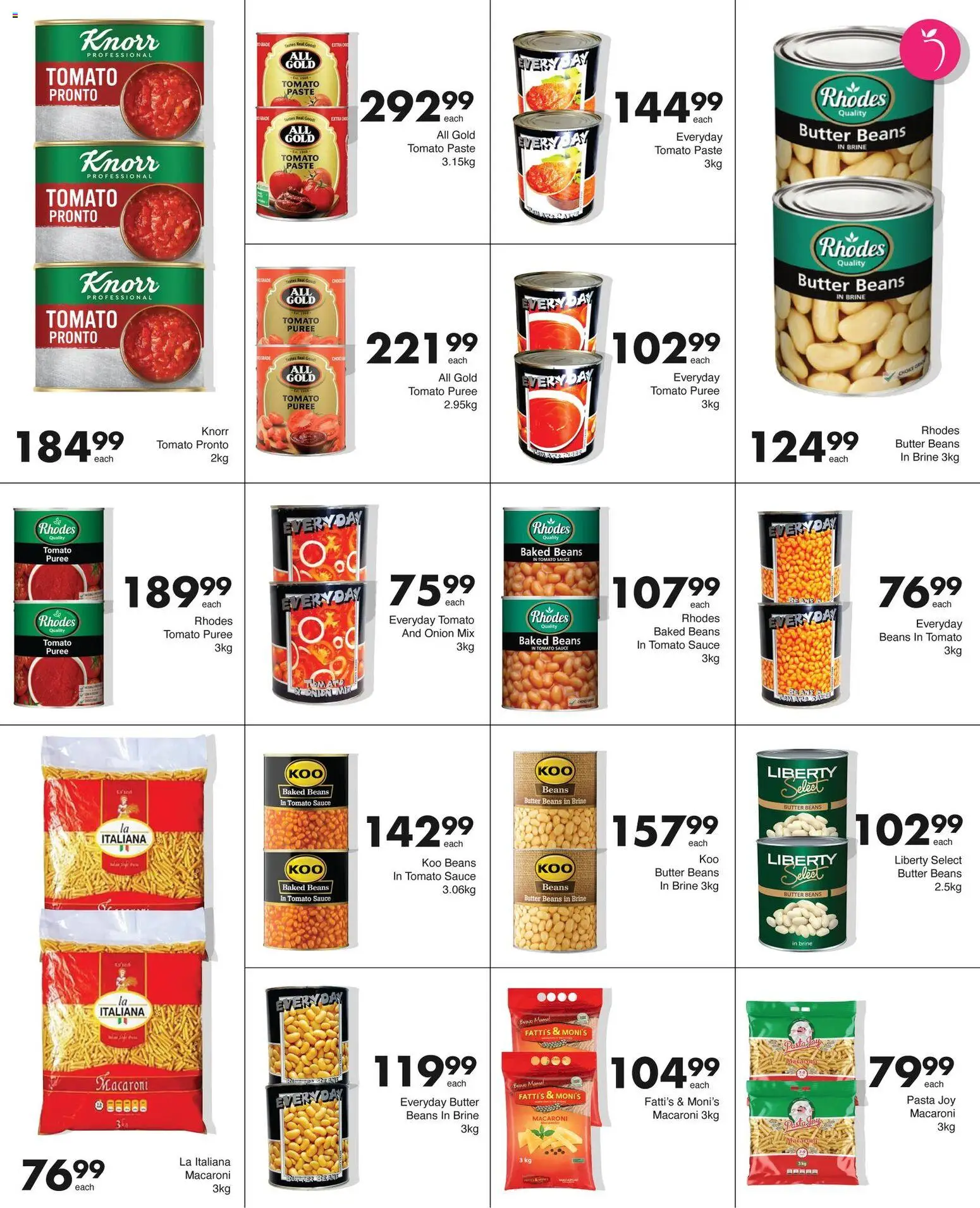 New Save catalogue – valid from 27.10.2025 | Page: 12 | Products: Beans, Butter, Pasta, Sauce