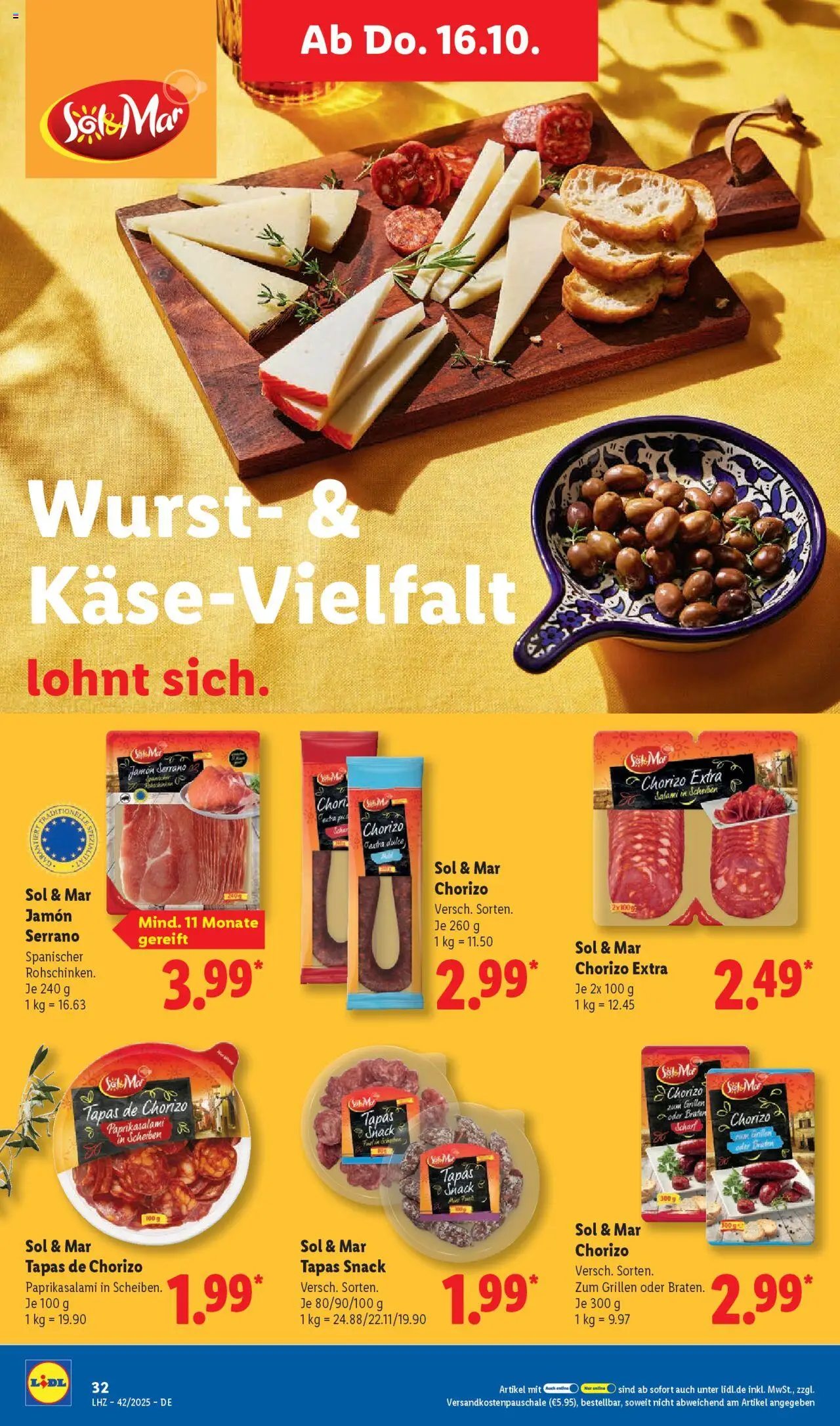 Lidl Prospekt Holzminden – gültig ab 13.10.2025 | Seite: 50 | Produkte: Wurst, Salami