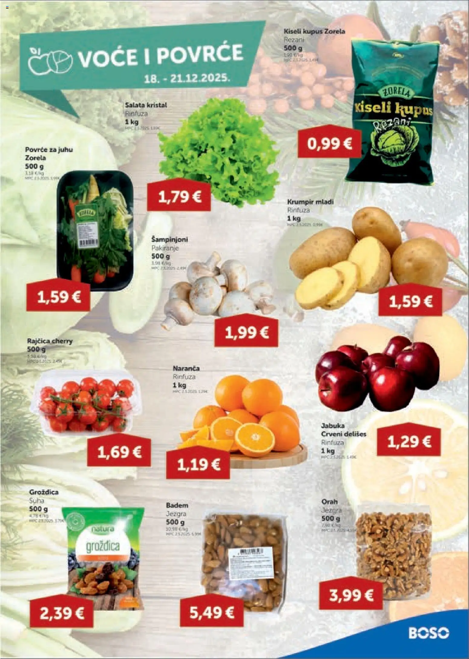 Boso katalog | vrijedi od 18.12.2025 | Stranica: 3 | Proizvodi: Šampinjoni, Povrće, Badem, Jabuka