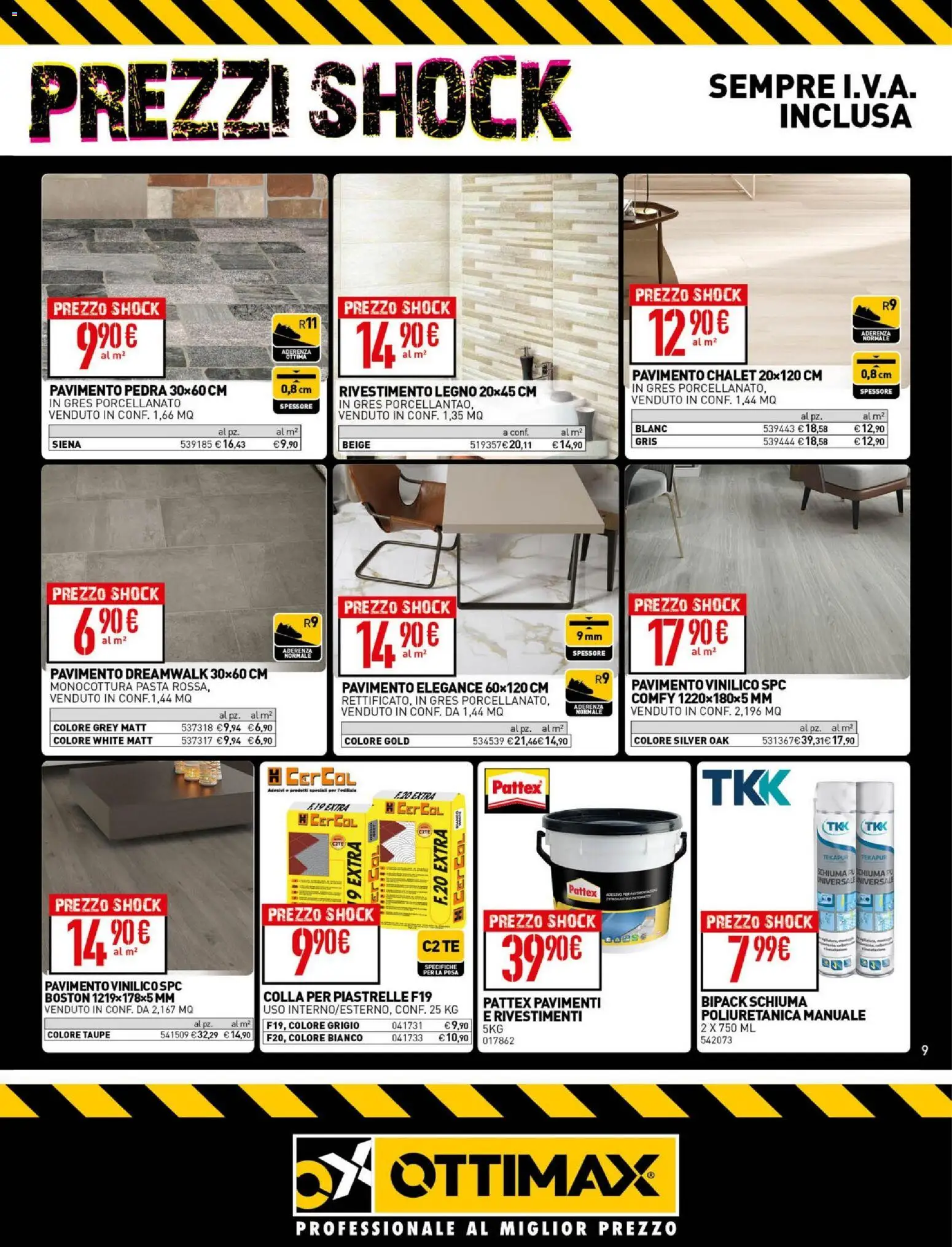 Volantino Ottimax del 09.04.2026 | Pagina: 9 | Prodotti: Tè, Pavimento, Pasta, Piastrelle