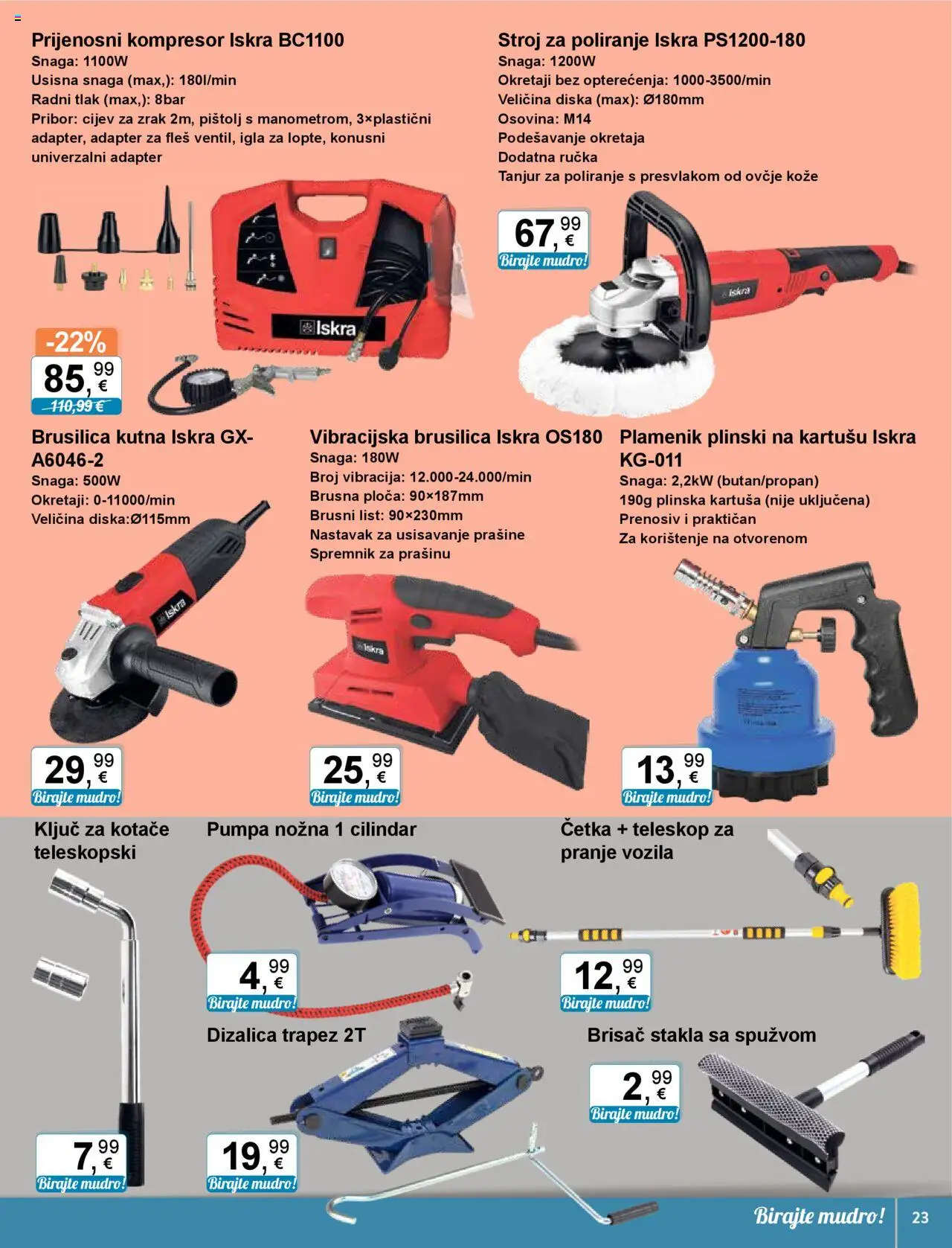 KTC katalog | vrijedi od 20.06.2025 | Stranica: 23 | Proizvodi: Brusilica, Četka, Kompresor, Adapter