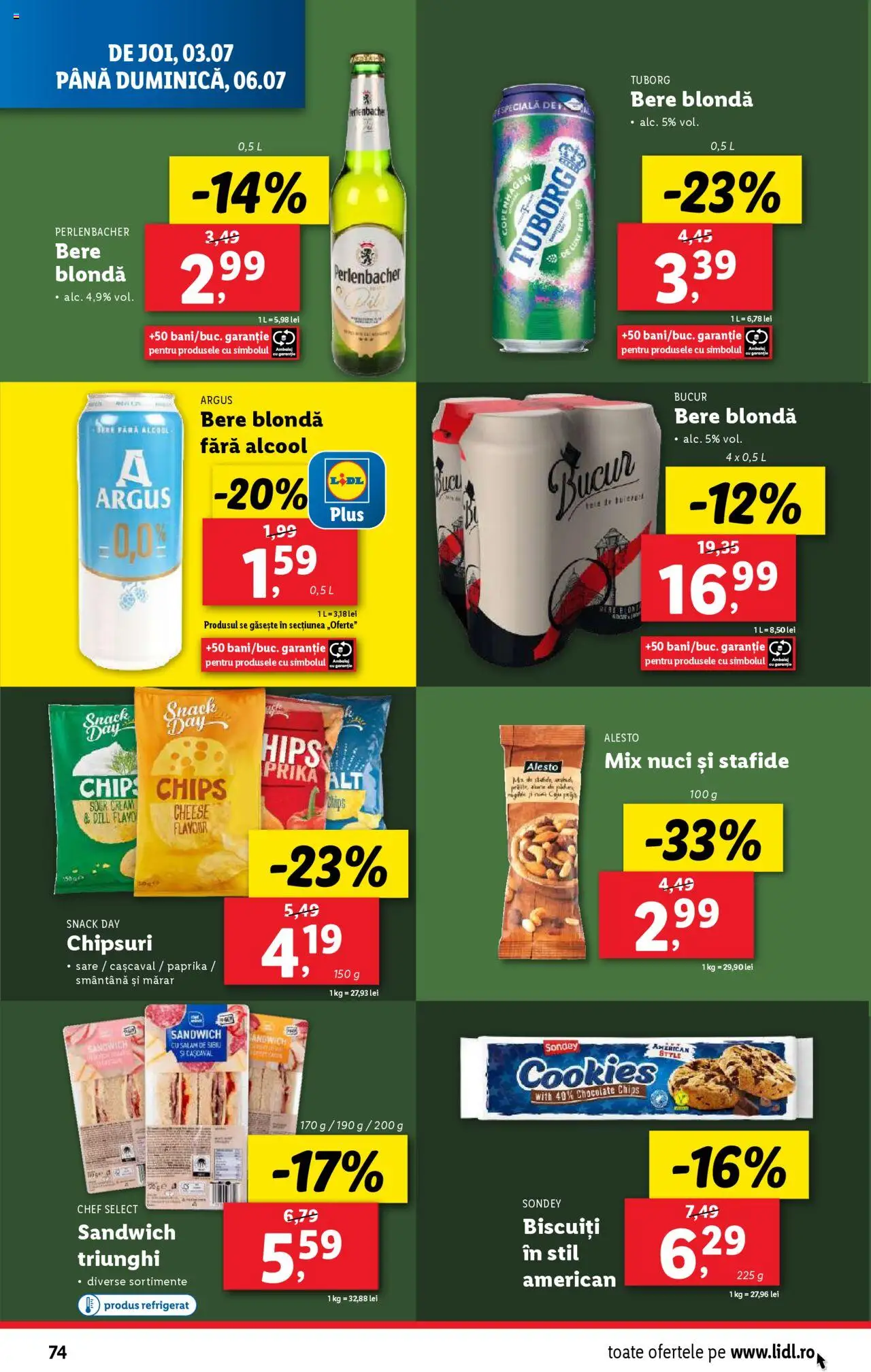 Catalog Lidl – valabil de la 30.06.2025 | Pagină: 74 | Produse: Delgeç, Cașcaval, Nuci, Stafide