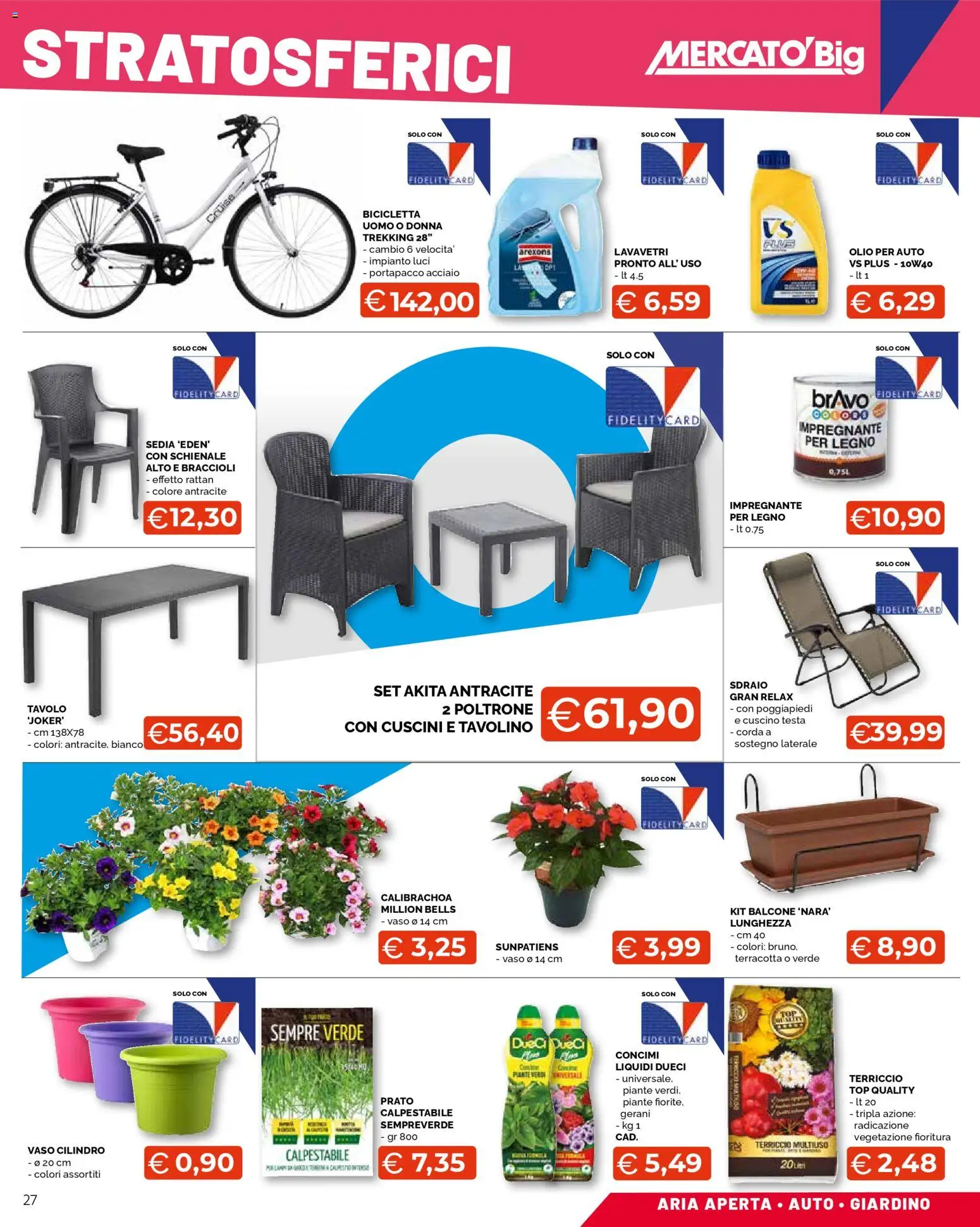 Volantino Mercatò del 23.04.2026 | Pagina: 27 | Prodotti: Sdraio, Olio, Impregnante, Cuscino