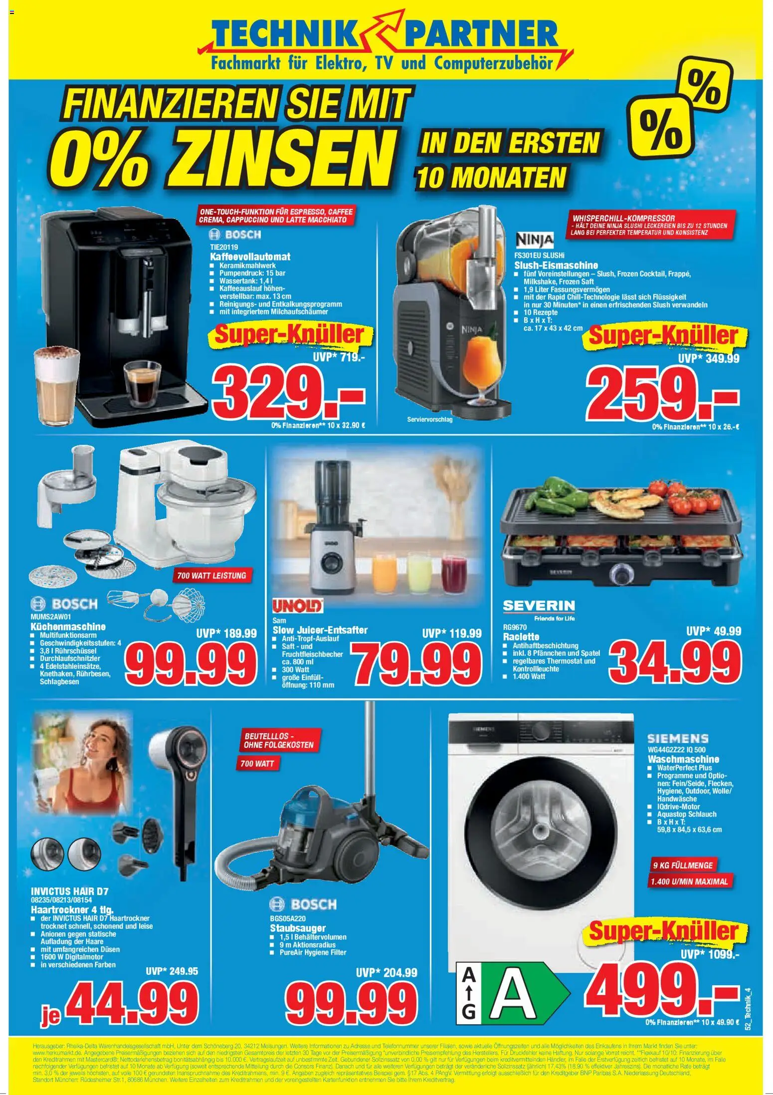 HERKULES - Technik Partner – gültig ab 22.12.2025 | Seite: 4 | Produkte: Siemens, Haartrockner, Saft, Raclette