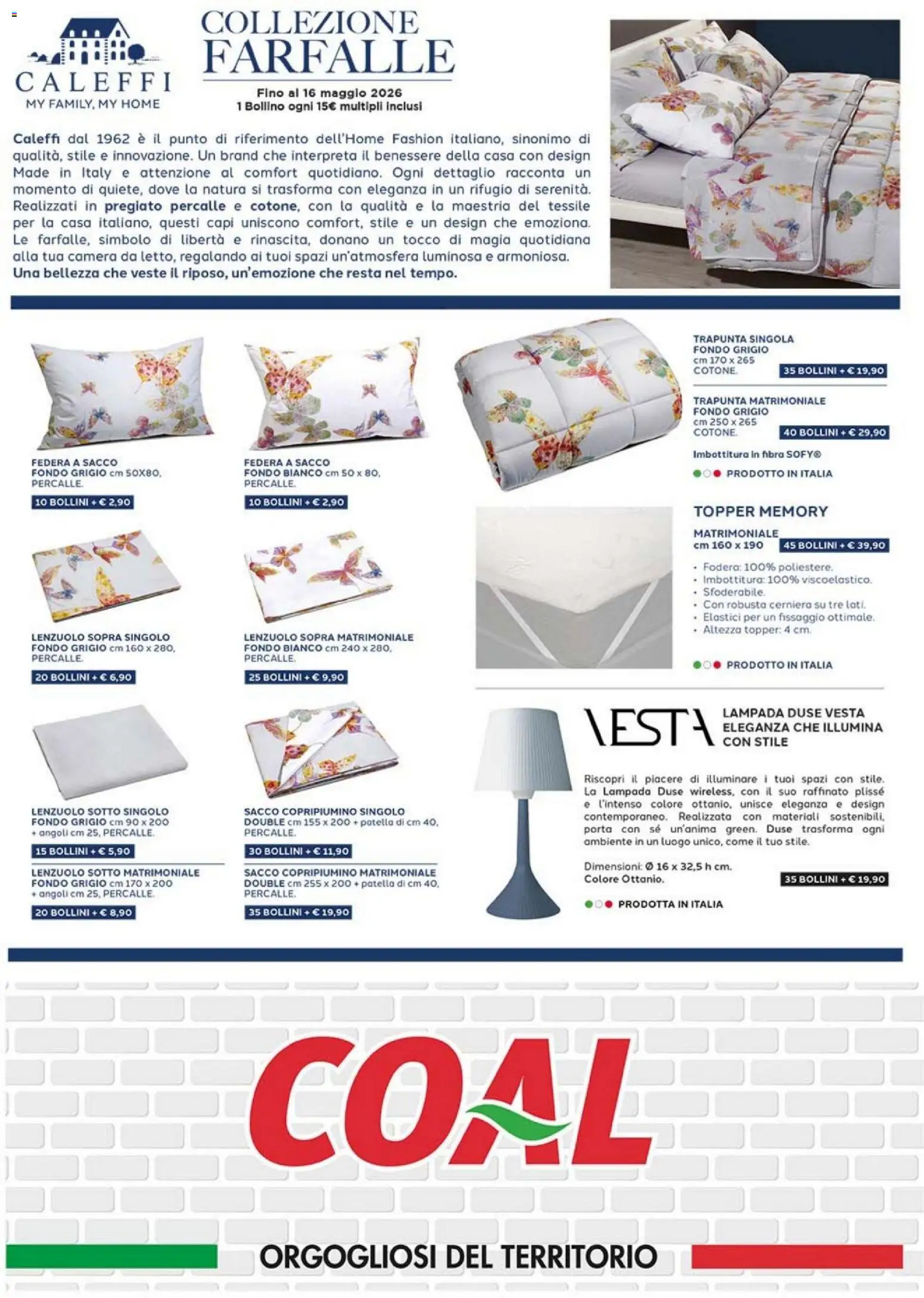 Volantino Coal del 23.04.2026 | Pagina: 8 | Prodotti: Copripiumino, Trapunta, Lampada, Federa