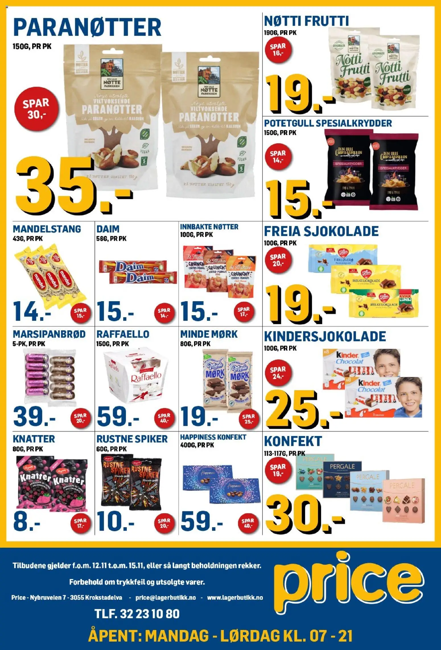 {H1} | Side: 4 | Produkter: Sjokolade, Nøtter, Salmiakk, Paranøtter