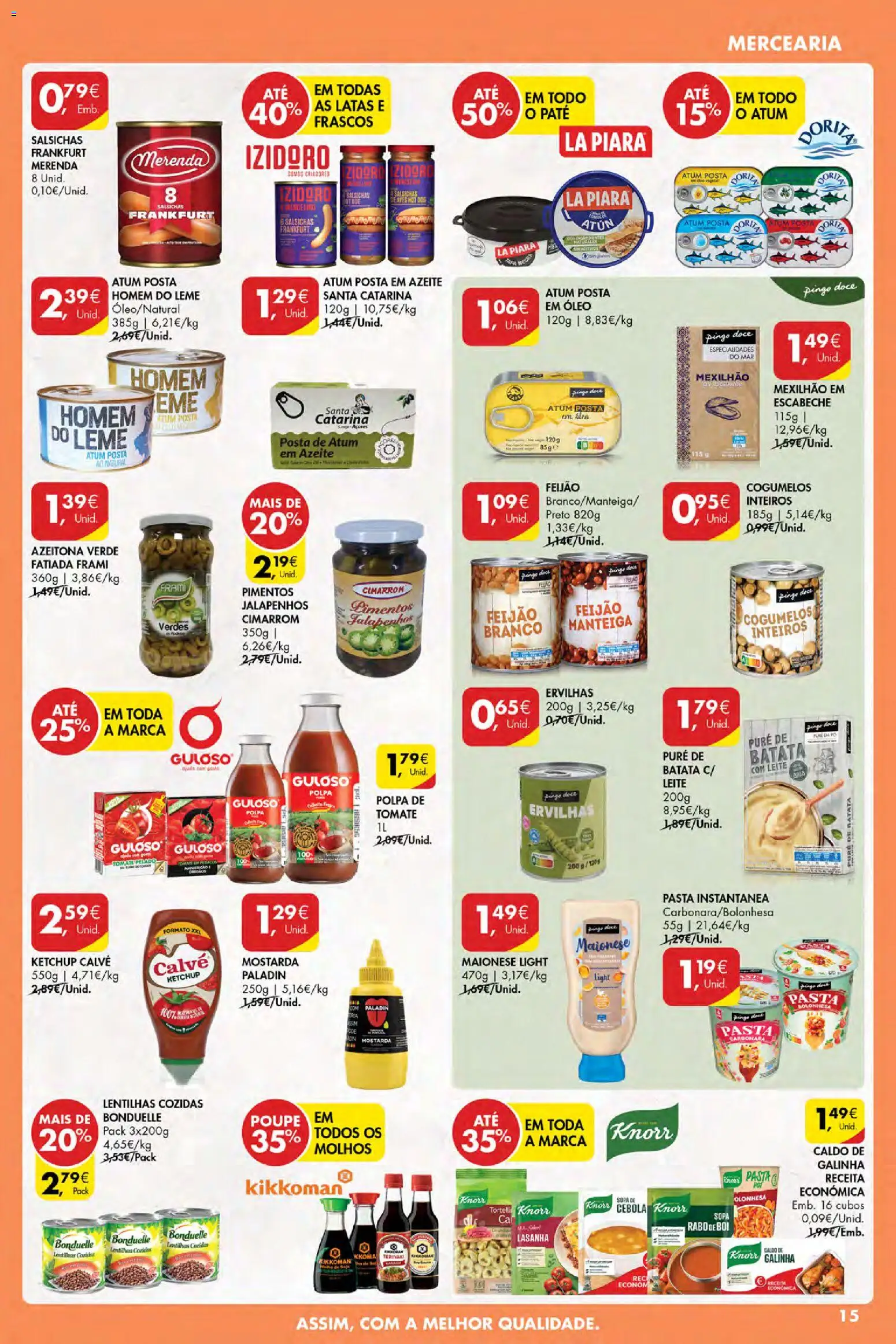 Pingo Doce Poupe Esta Semana Açores │ válido de 30.10.2025 | Página: 15 | Produtos: Knorr, Lasanha, Sopa, Tomate