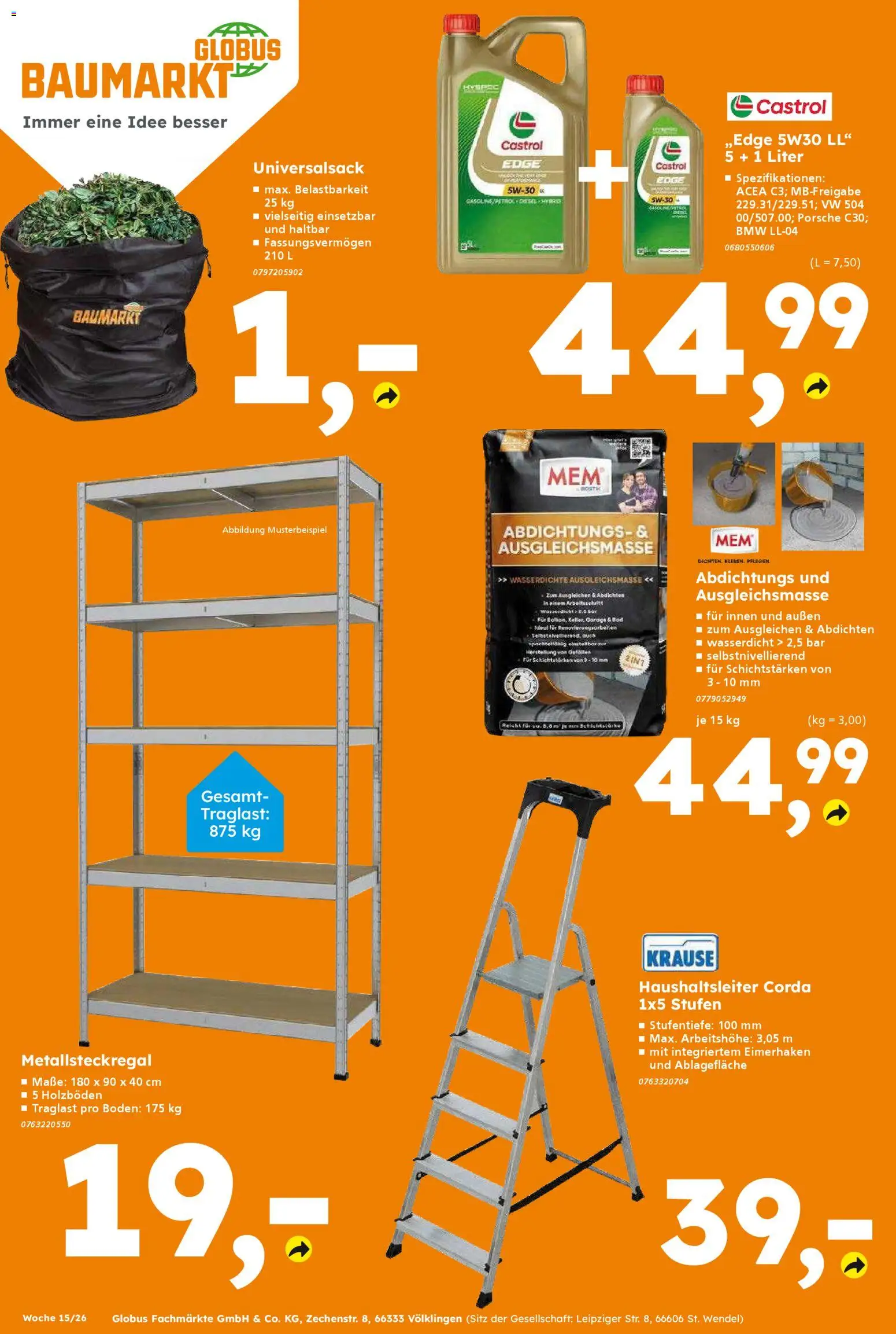 Globus Baumarkt Prospekt Saarbrücken	 – gültig ab 06.04.2026 | Seite: 17