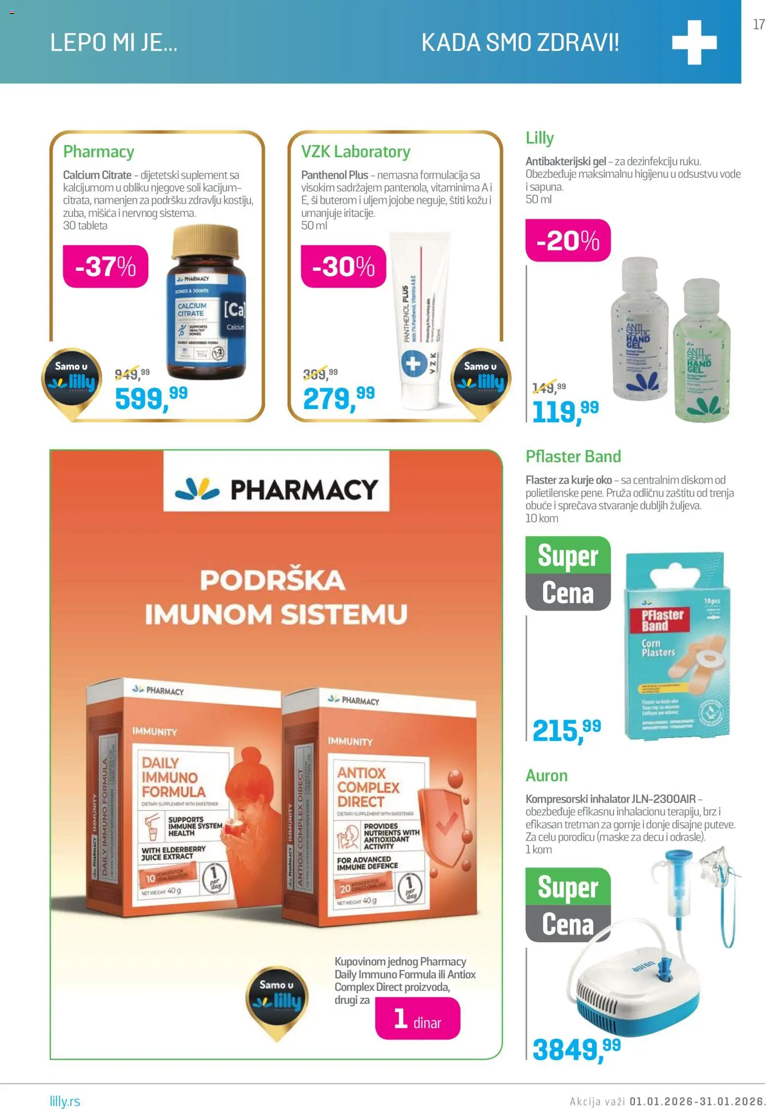 Lilly drogerie katalog - važi od 01.01.2026 | Strana: 17