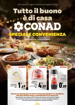 Anteprima del volantino Spazio Conad Tutto il buono è di casa catalogo valido a partire dal 21.07.2025