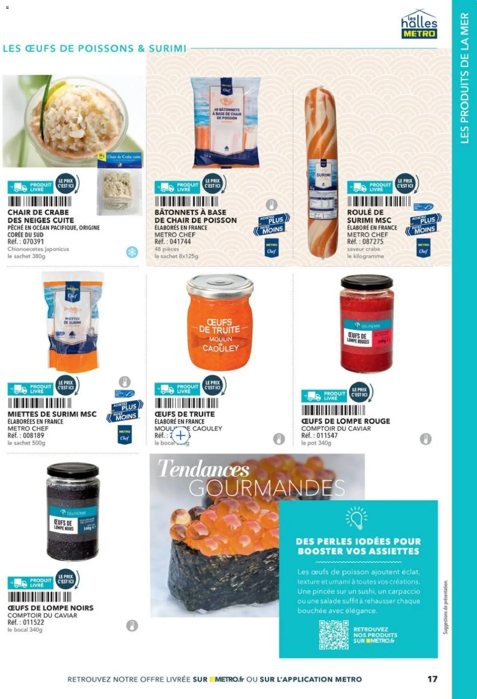 {H1} | Page: 17 | Produits: Salade, Caviar, Œufs, Chair de crabe