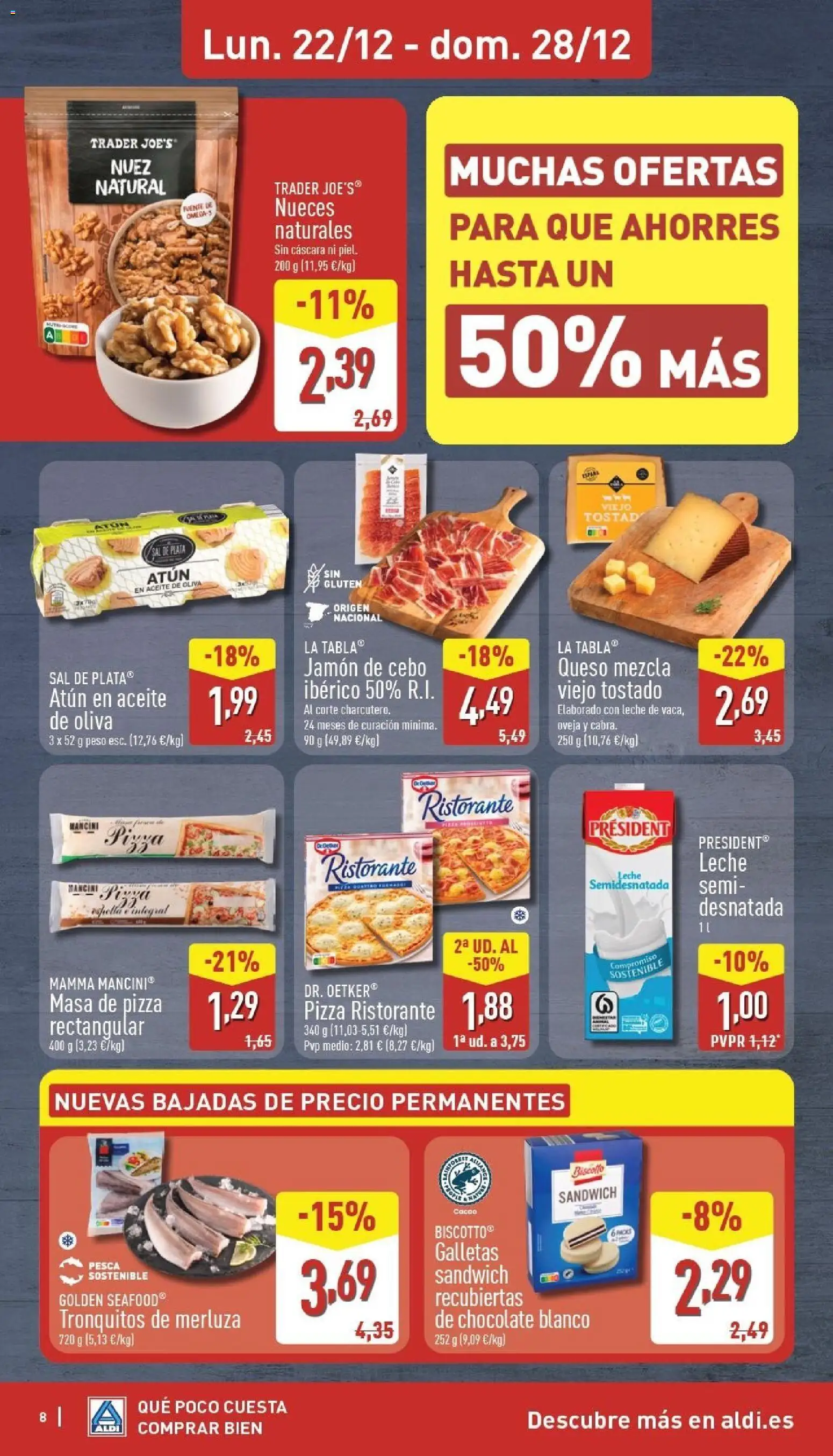 Aldi folleto Baleares │ válido desde el 22.12.2025 | Página: 8 | Productos: Leche, Queso, Aceite, Peso