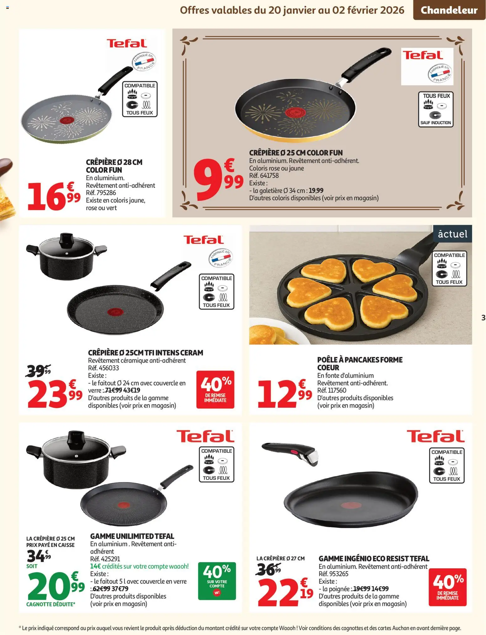 {H1} | Page: 3 | Produits: Poêle, Crêpière, Poêle à pancakes, Tefal