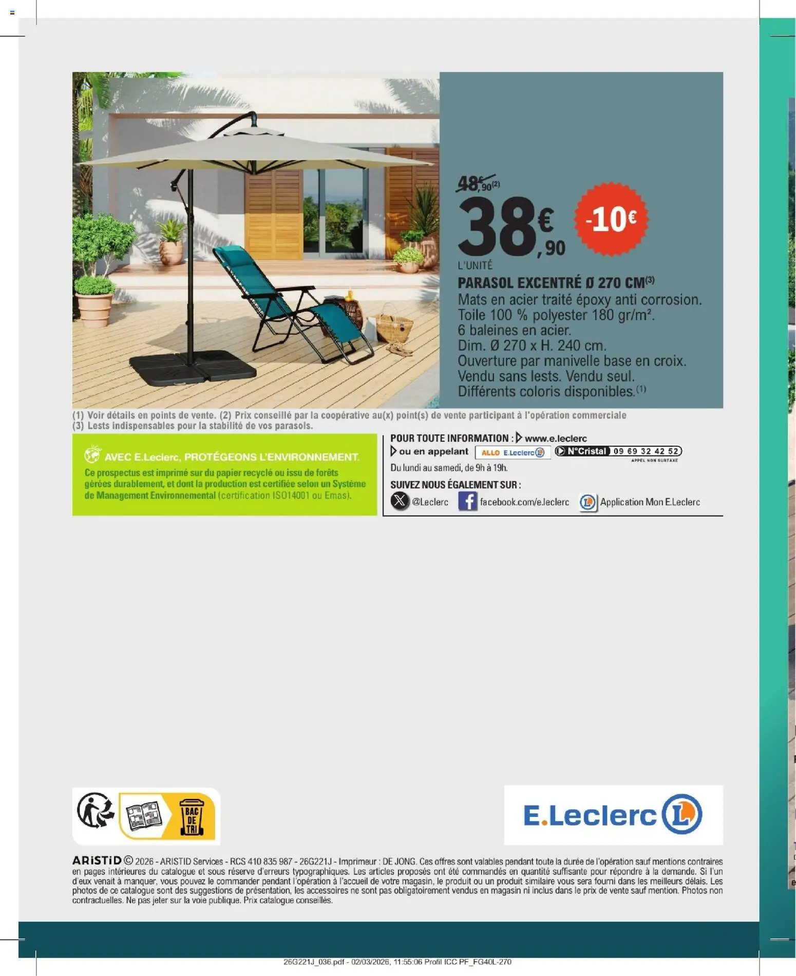 {H1} | Page: 36 | Produits: Base, Parasol