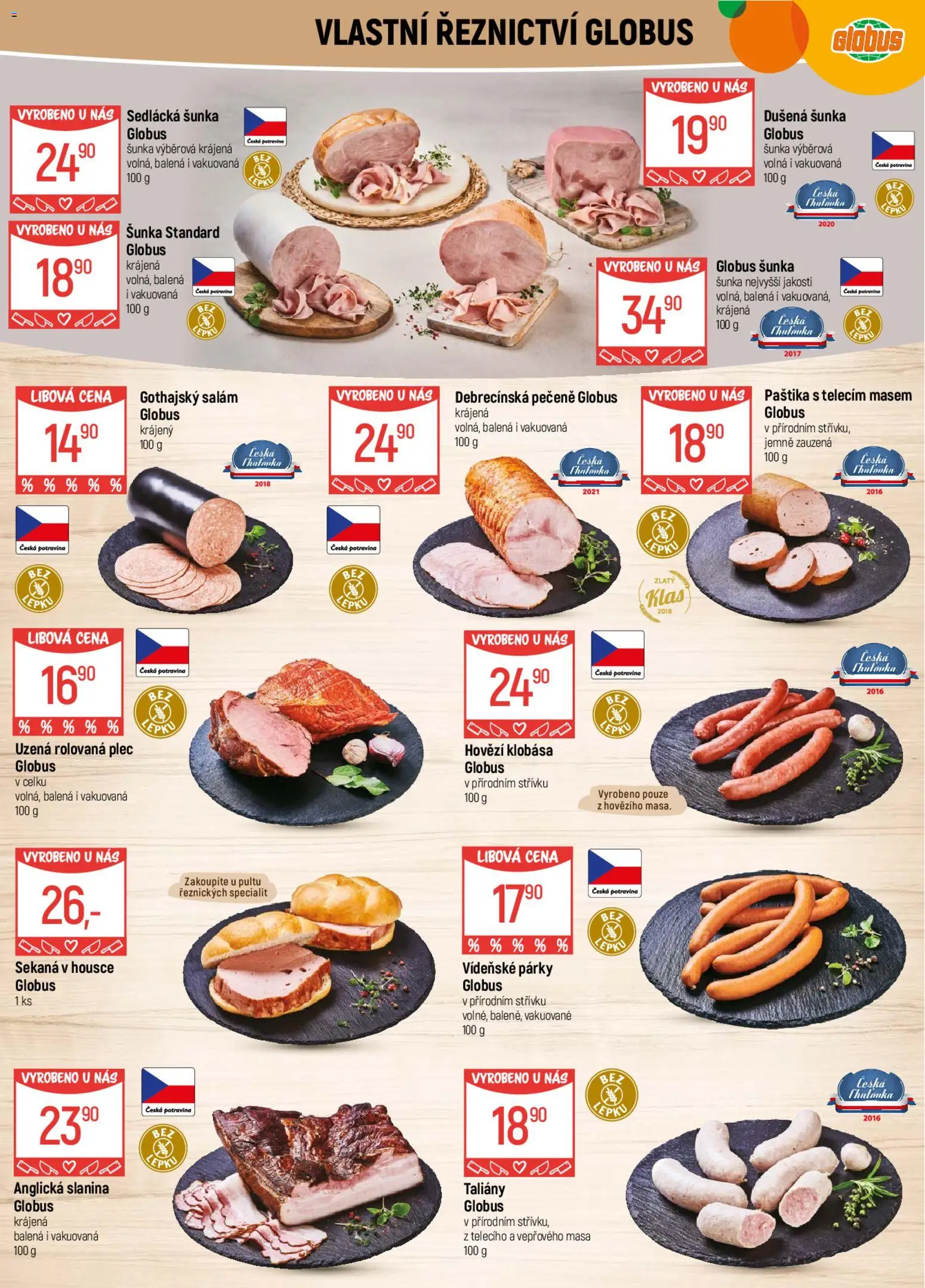 Globus leták od 04.02.2026 | Strana: 6 | Produkty: Hovězí, Salám, Vídeňské párky, Sekaná