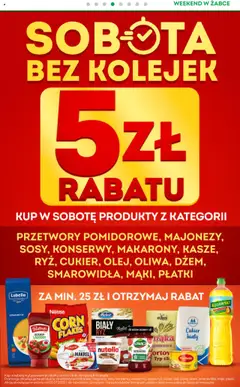 Żabka Gazetka - Weekendowe promocje od 01.08.2025 | Strona: 5 | Produkty: Nutella, Dżem, Płatki, Cukier