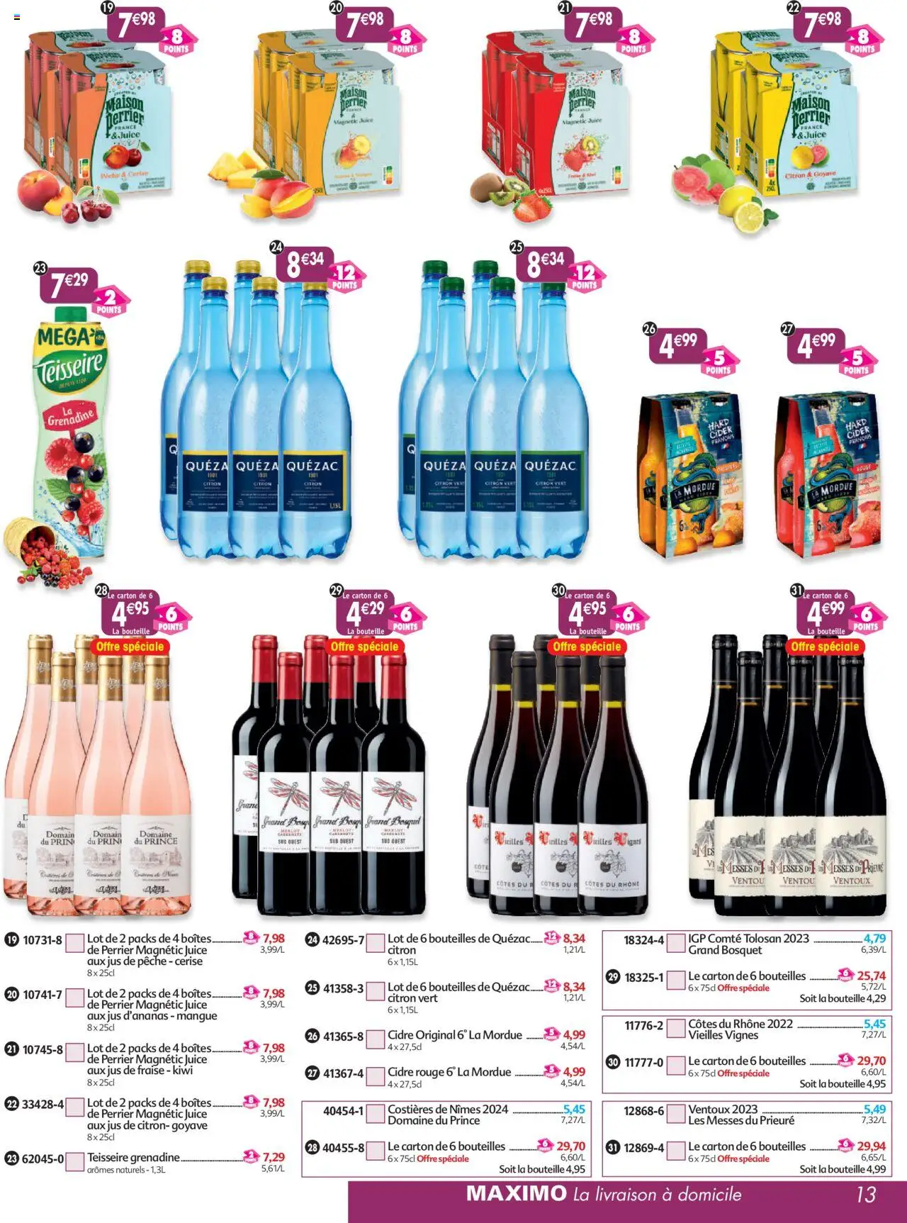  | Page: 13 | Produits: Mangue, Pêche, Cidre, Jus de citron