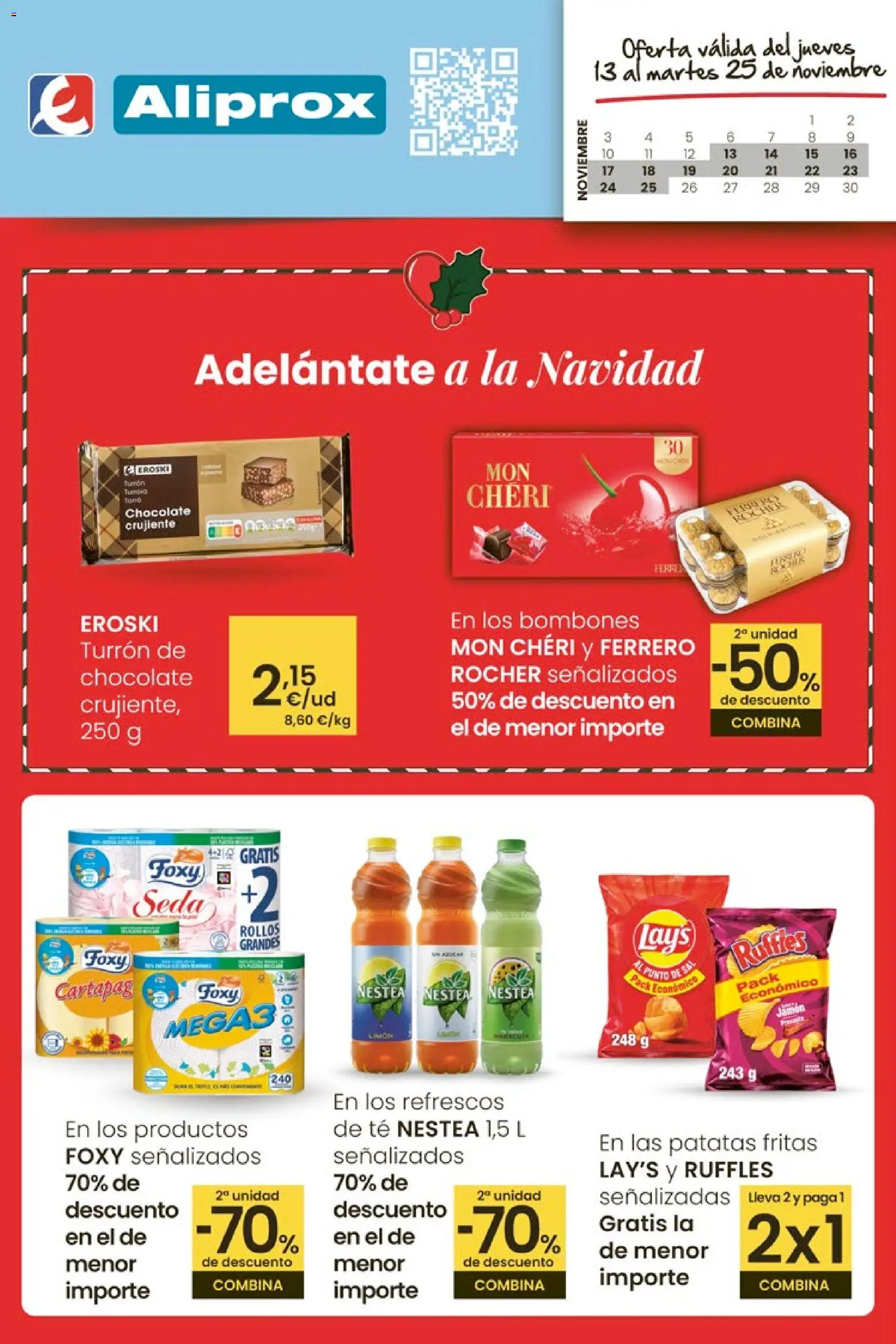 Eroski - Adelántate a la Navidad │ válido desde el 13.11.2025 | Página: 1 | Productos: Άμμος, Chocolate, Té