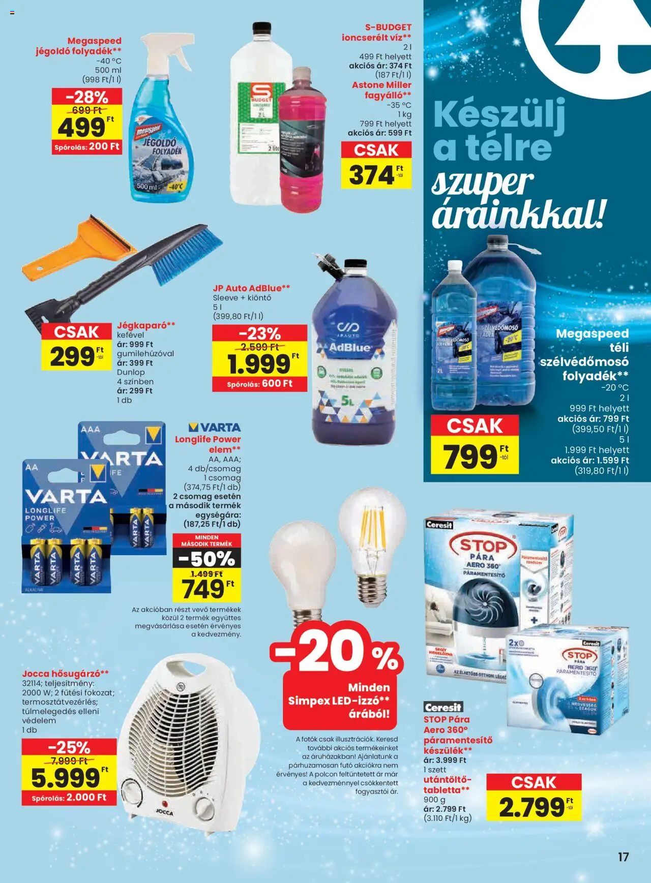 Spar akciós ujság - amely érvényes a következő dátumtól: 24.10.2025 | Oldal: 17 | Termékek: Páramentesítő, Hősugárzó